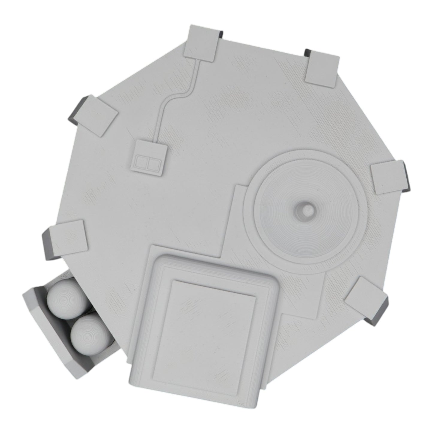 Wargaming 28mm scatter terrain scenery showing 3D-printed item that is compatible with games such as Warhammer 40K, Star Wars Legions, D+D, Dungeons and Dragons, Sci-Fi, Fantasy and other miniature tabletop games. Brand Jawar3d found at www.jawar3d.co.uk.