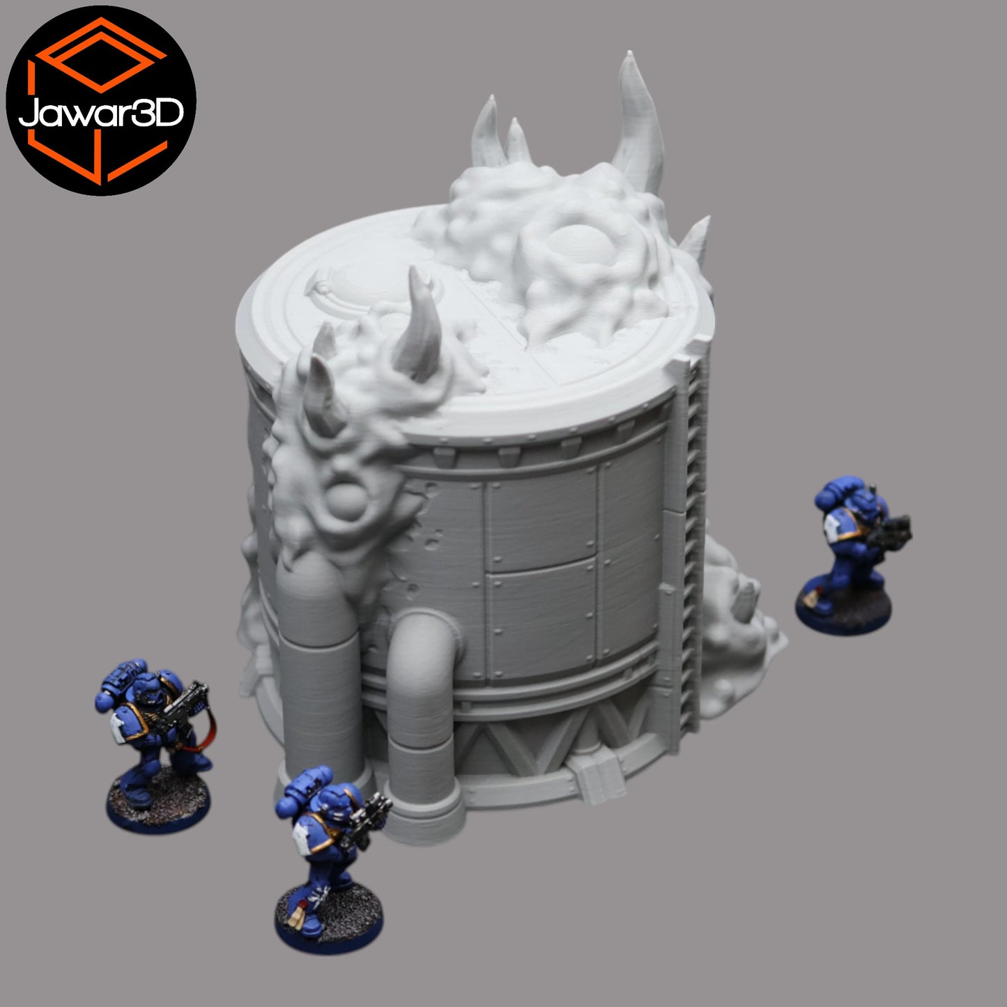 Wargaming 28mm scatter terrain scenery showing 3D-printed item that is compatible with games such as Warhammer 40K, Star Wars Legions, D+D, Dungeons and Dragons, Sci-Fi, Fantasy and other miniature tabletop games. Brand Jawar3d found at www.jawar3d.co.uk.
