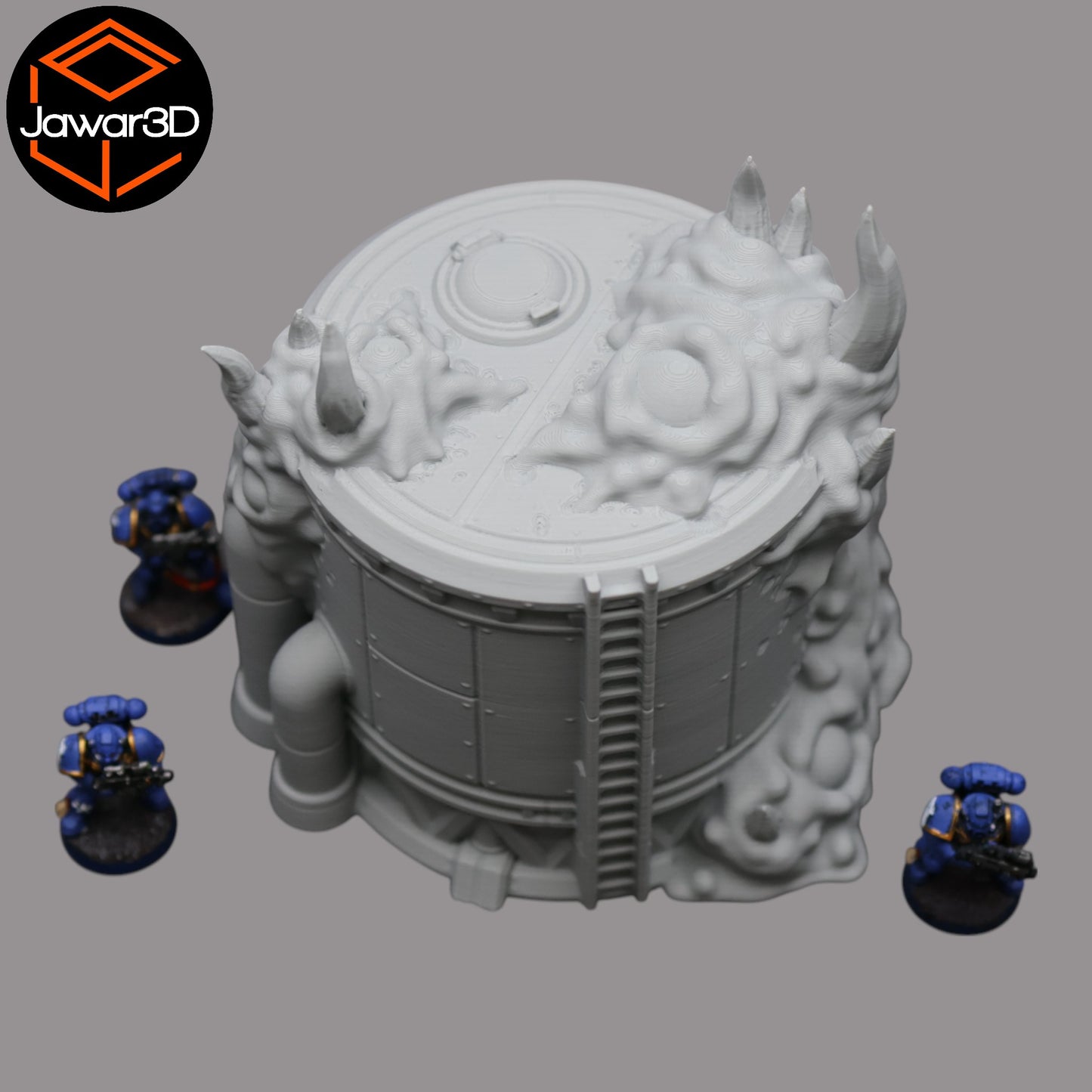 Wargaming 28mm scatter terrain scenery showing 3D-printed item that is compatible with games such as Warhammer 40K, Star Wars Legions, D+D, Dungeons and Dragons, Sci-Fi, Fantasy and other miniature tabletop games. Brand Jawar3d found at www.jawar3d.co.uk.