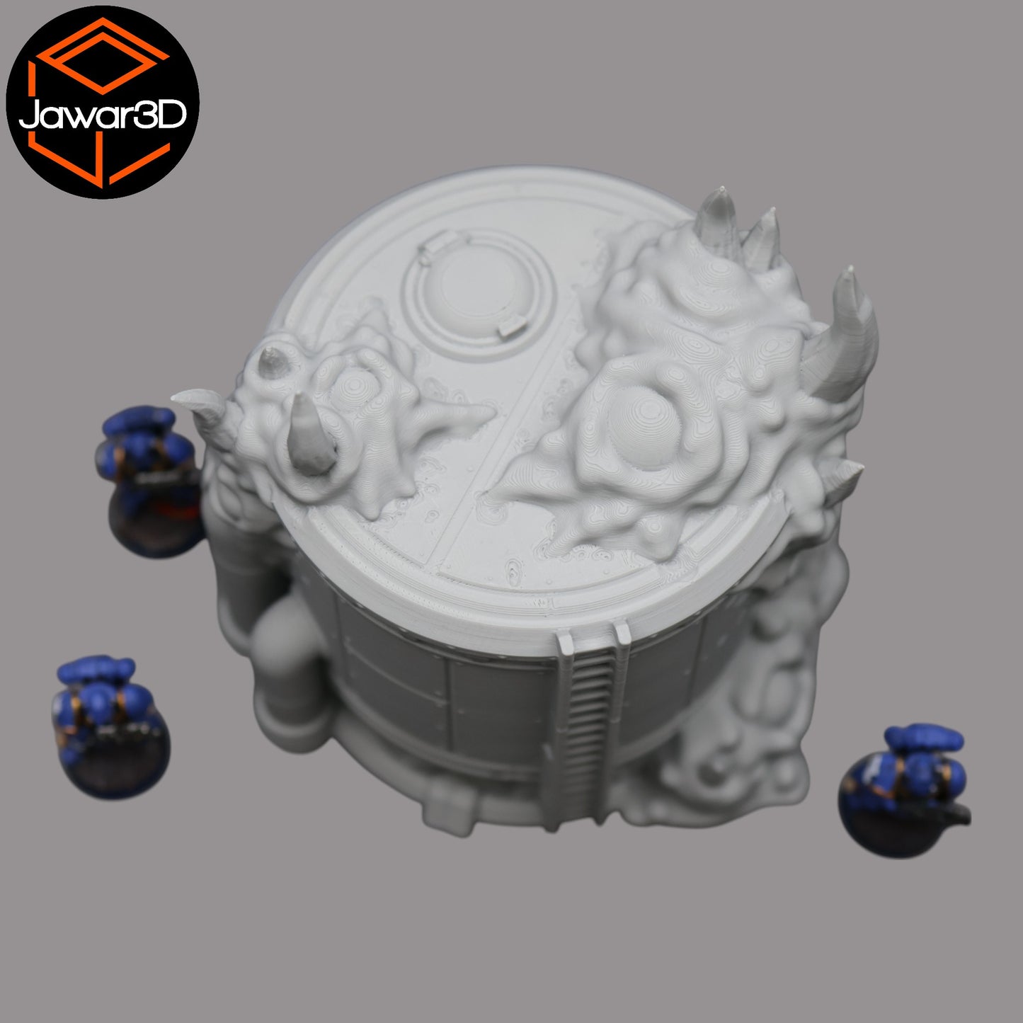 Wargaming 28mm scatter terrain scenery showing 3D-printed item that is compatible with games such as Warhammer 40K, Star Wars Legions, D+D, Dungeons and Dragons, Sci-Fi, Fantasy and other miniature tabletop games. Brand Jawar3d found at www.jawar3d.co.uk.
