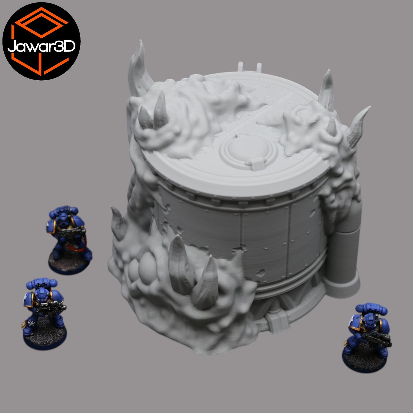 Wargaming 28mm scatter terrain scenery showing 3D-printed item that is compatible with games such as Warhammer 40K, Star Wars Legions, D+D, Dungeons and Dragons, Sci-Fi, Fantasy and other miniature tabletop games. Brand Jawar3d found at www.jawar3d.co.uk.