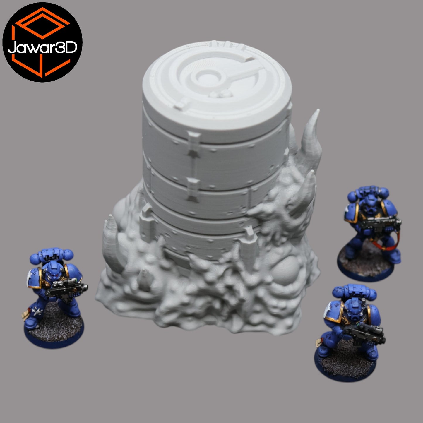 Wargaming 28mm scatter terrain scenery showing 3D-printed item that is compatible with games such as Warhammer 40K, Star Wars Legions, D+D, Dungeons and Dragons, Sci-Fi, Fantasy and other miniature tabletop games. Brand Jawar3d found at www.jawar3d.co.uk.