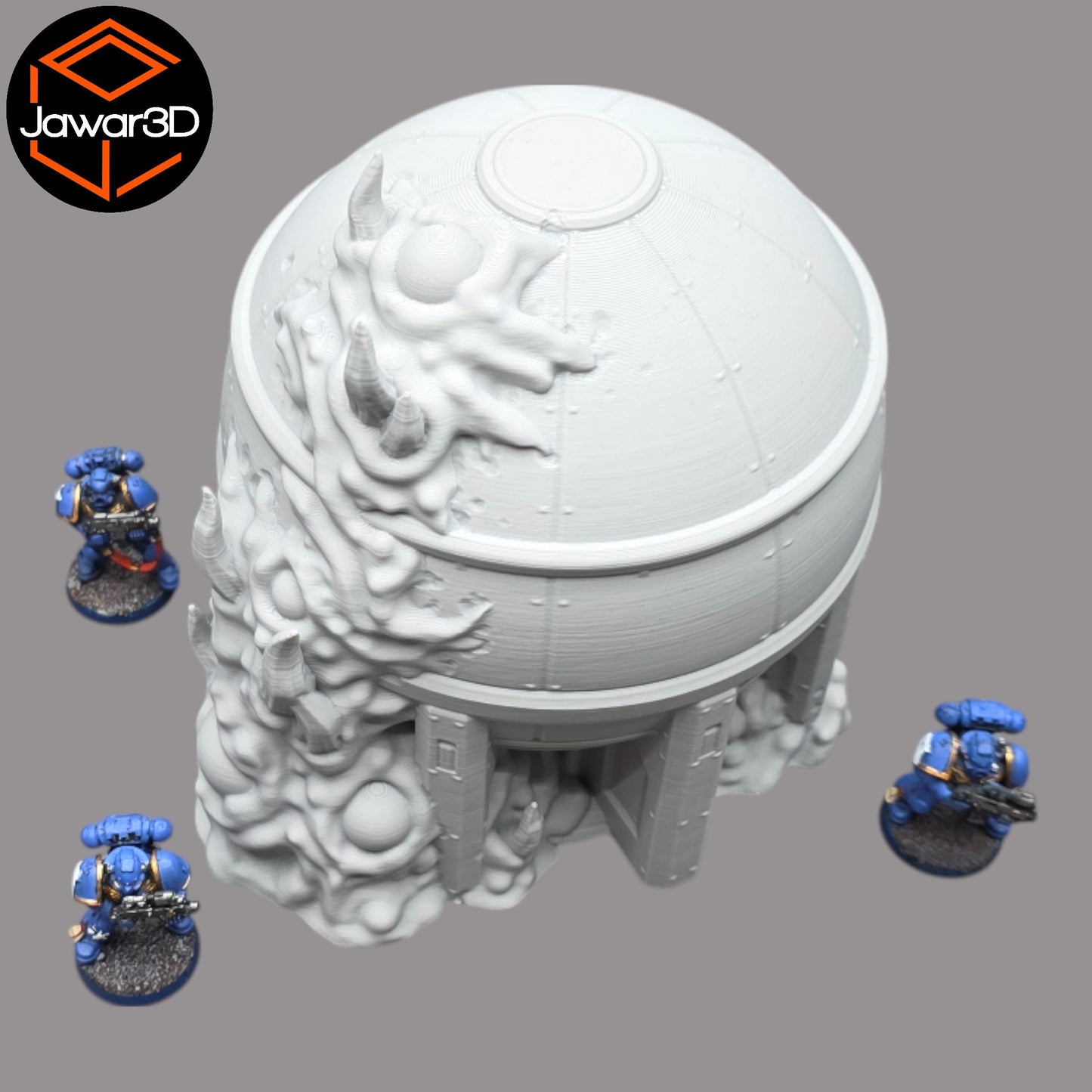 Wargaming 28mm scatter terrain scenery showing 3D-printed item that is compatible with games such as Warhammer 40K, Star Wars Legions, D+D, Dungeons and Dragons, Sci-Fi, Fantasy and other miniature tabletop games. Brand Jawar3d found at www.jawar3d.co.uk.
