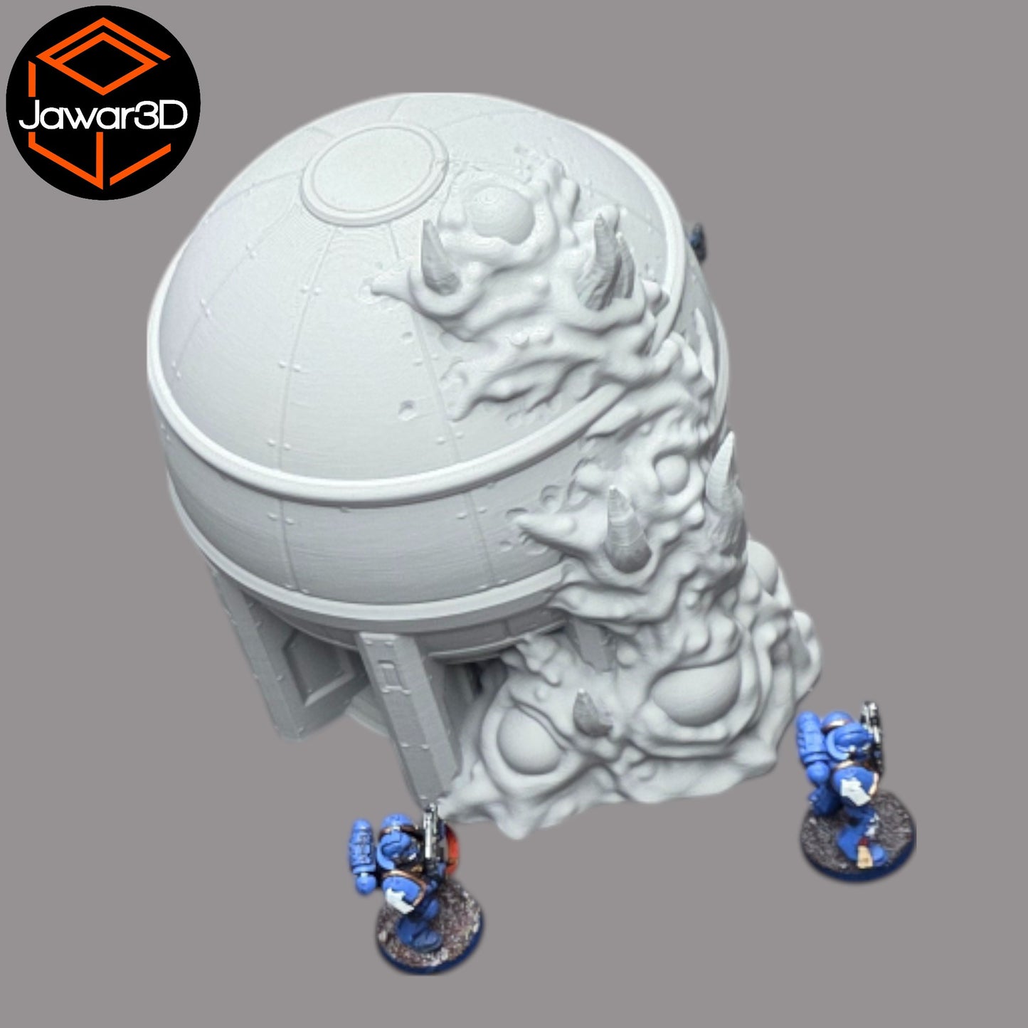 Wargaming 28mm scatter terrain scenery showing 3D-printed item that is compatible with games such as Warhammer 40K, Star Wars Legions, D+D, Dungeons and Dragons, Sci-Fi, Fantasy and other miniature tabletop games. Brand Jawar3d found at www.jawar3d.co.uk.
