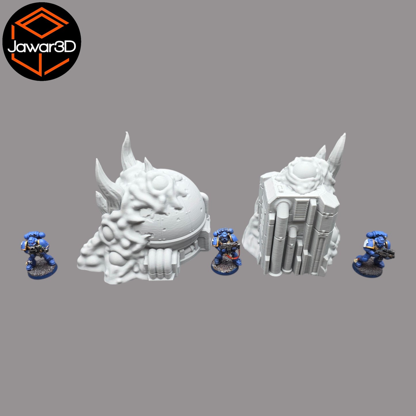 Wargaming 28mm scatter terrain scenery showing 3D-printed item that is compatible with games such as Warhammer 40K, Star Wars Legions, D+D, Dungeons and Dragons, Sci-Fi, Fantasy and other miniature tabletop games. Brand Jawar3d found at www.jawar3d.co.uk.