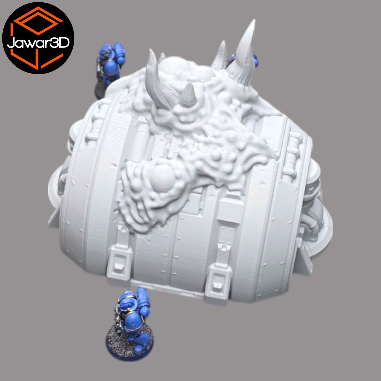 Wargaming 28mm scatter terrain scenery showing 3D-printed item that is compatible with games such as Warhammer 40K, Star Wars Legions, D+D, Dungeons and Dragons, Sci-Fi, Fantasy and other miniature tabletop games. Brand Jawar3d found at www.jawar3d.co.uk.