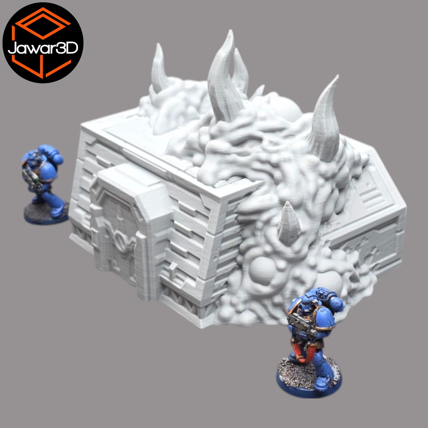 Wargaming 28mm scatter terrain scenery showing 3D-printed item that is compatible with games such as Warhammer 40K, Star Wars Legions, D+D, Dungeons and Dragons, Sci-Fi, Fantasy and other miniature tabletop games. Brand Jawar3d found at www.jawar3d.co.uk.