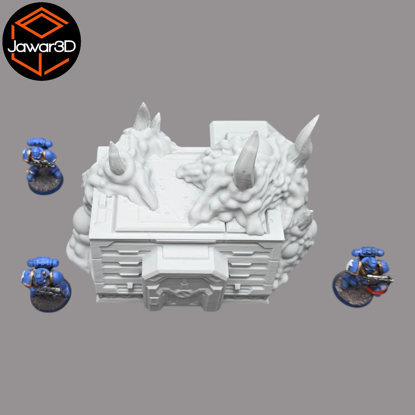 Wargaming 28mm scatter terrain scenery showing 3D-printed item that is compatible with games such as Warhammer 40K, Star Wars Legions, D+D, Dungeons and Dragons, Sci-Fi, Fantasy and other miniature tabletop games. Brand Jawar3d found at www.jawar3d.co.uk.