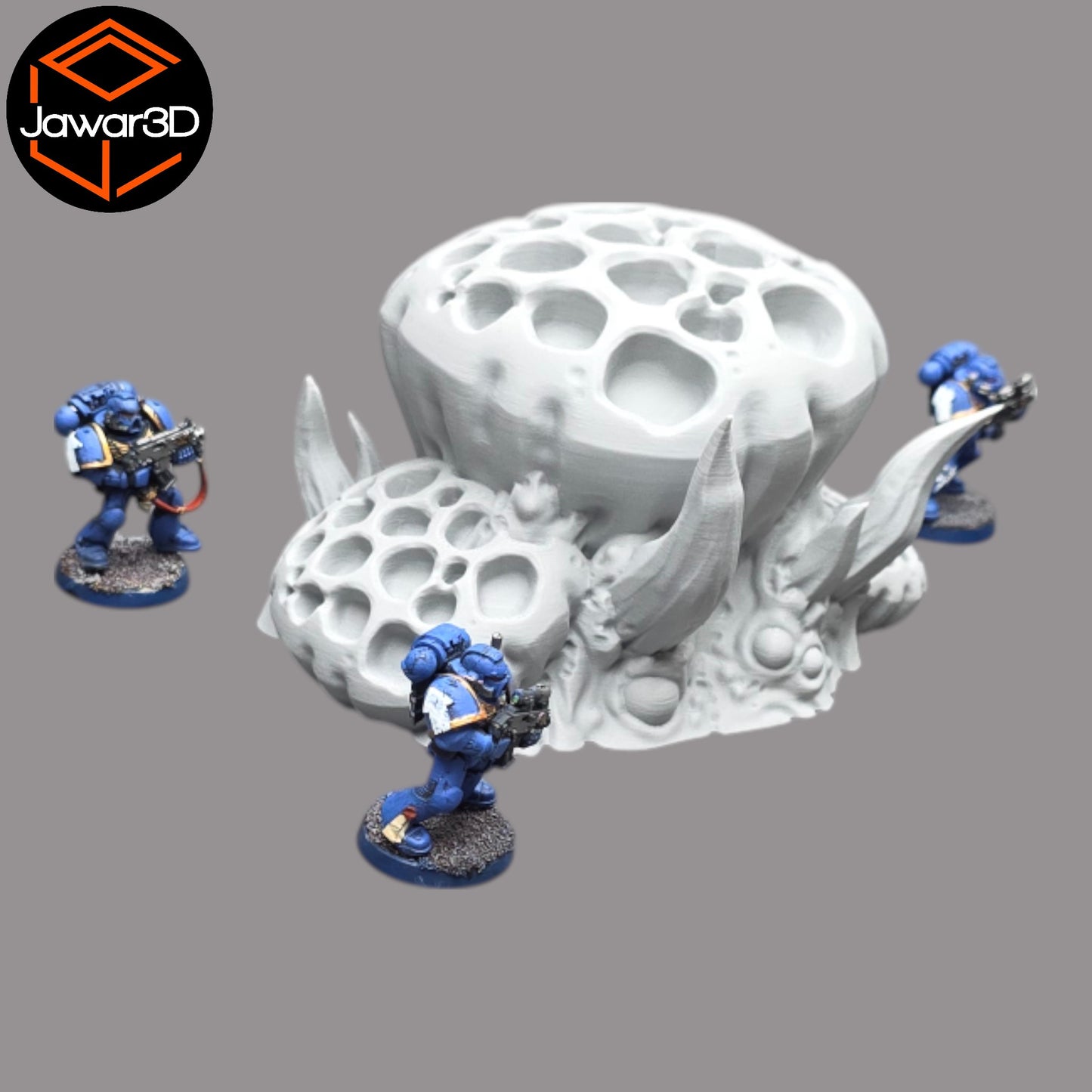 Wargaming 28mm scatter terrain scenery showing 3D-printed item that is compatible with games such as Warhammer 40K, Star Wars Legions, D+D, Dungeons and Dragons, Sci-Fi, Fantasy and other miniature tabletop games. Brand Jawar3d found at www.jawar3d.co.uk.