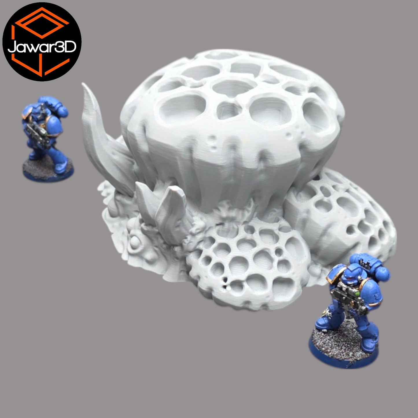 Wargaming 28mm scatter terrain scenery showing 3D-printed item that is compatible with games such as Warhammer 40K, Star Wars Legions, D+D, Dungeons and Dragons, Sci-Fi, Fantasy and other miniature tabletop games. Brand Jawar3d found at www.jawar3d.co.uk.