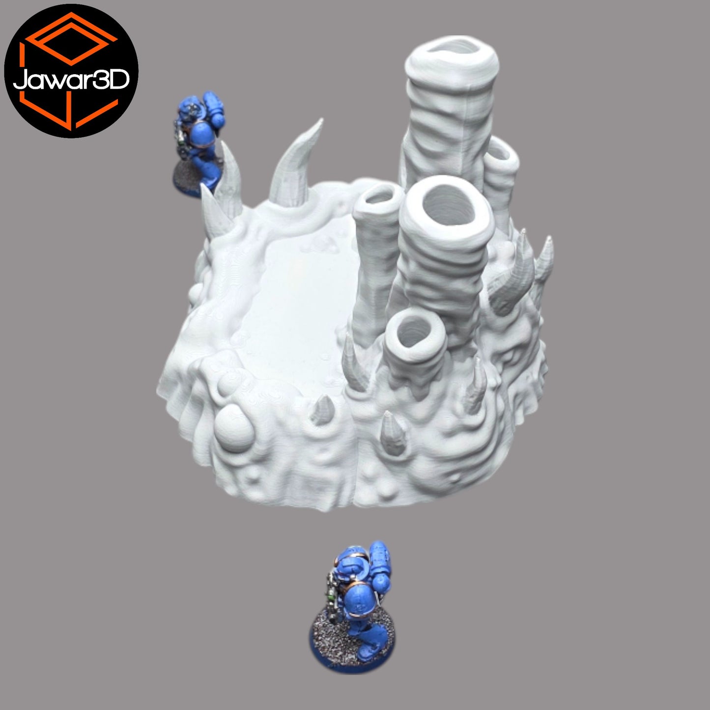 Wargaming 28mm scatter terrain scenery showing 3D-printed item that is compatible with games such as Warhammer 40K, Star Wars Legions, D+D, Dungeons and Dragons, Sci-Fi, Fantasy and other miniature tabletop games. Brand Jawar3d found at www.jawar3d.co.uk.