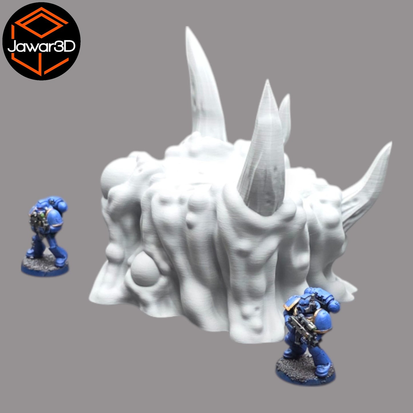 Wargaming 28mm scatter terrain scenery showing 3D-printed item that is compatible with games such as Warhammer 40K, Star Wars Legions, D+D, Dungeons and Dragons, Sci-Fi, Fantasy and other miniature tabletop games. Brand Jawar3d found at www.jawar3d.co.uk.