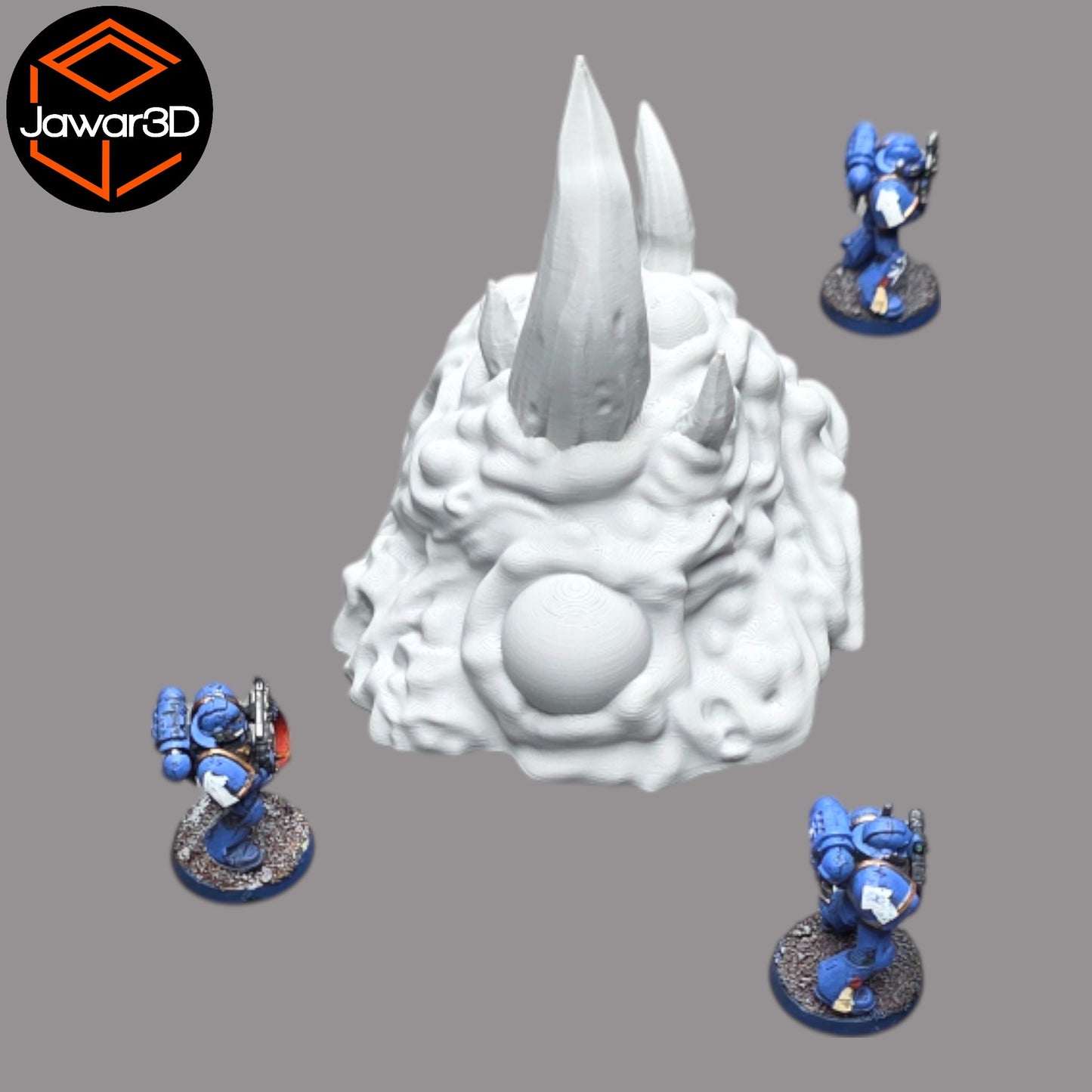 Wargaming 28mm scatter terrain scenery showing 3D-printed item that is compatible with games such as Warhammer 40K, Star Wars Legions, D+D, Dungeons and Dragons, Sci-Fi, Fantasy and other miniature tabletop games. Brand Jawar3d found at www.jawar3d.co.uk.