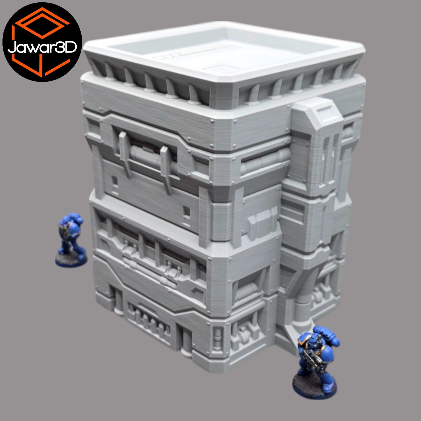 Wargaming 28mm scatter terrain scenery showing 3D-printed item that is compatible with games such as Warhammer 40K, Star Wars Legions, D+D, Dungeons and Dragons, Sci-Fi, Fantasy and other miniature tabletop games. Brand Jawar3d found at www.jawar3d.co.uk.