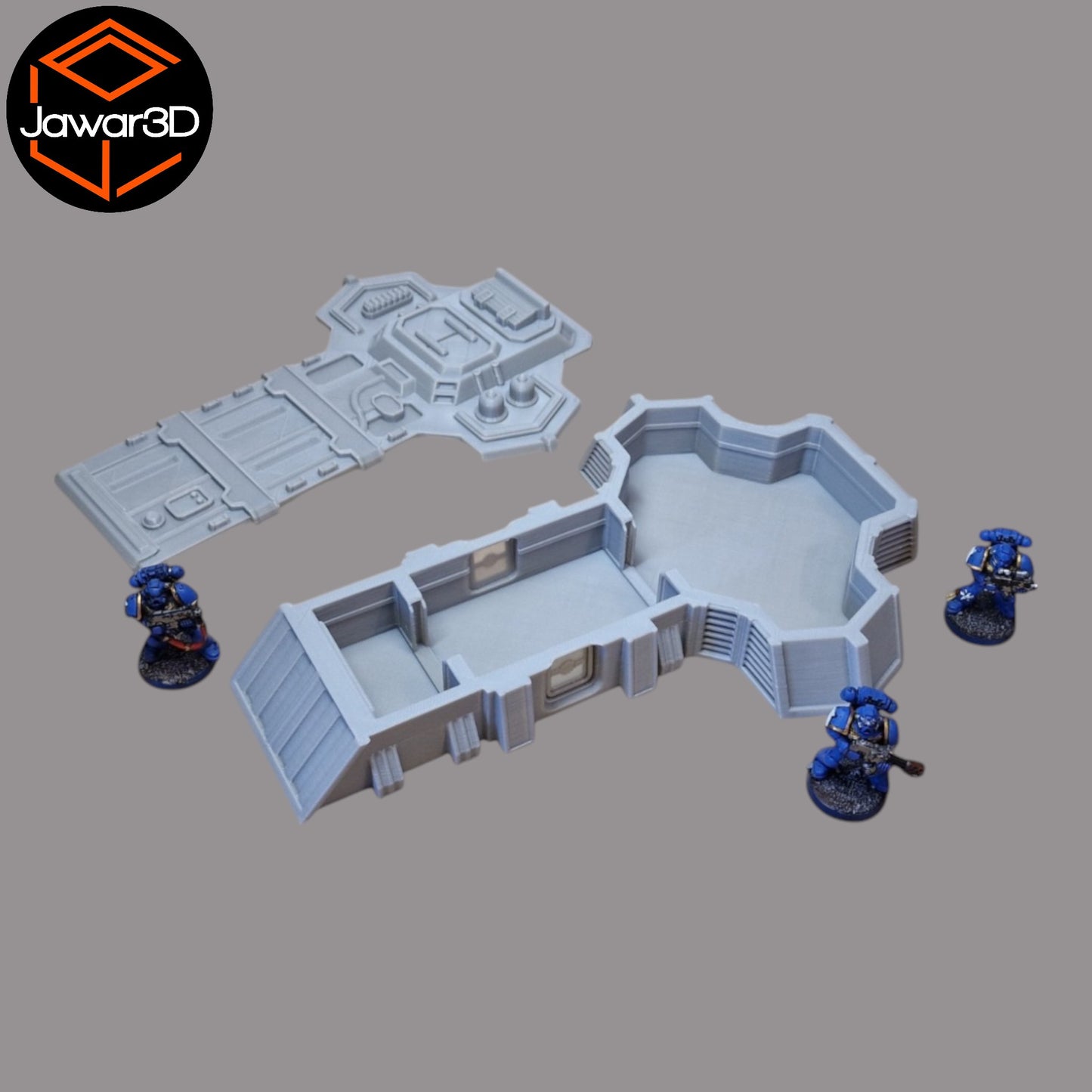 Wargaming 28mm scatter terrain scenery showing 3D-printed item that is compatible with games such as Warhammer 40K, Star Wars Legions, D+D, Dungeons and Dragons, Sci-Fi, Fantasy and other miniature tabletop games. Brand Jawar3d found at www.jawar3d.co.uk.
