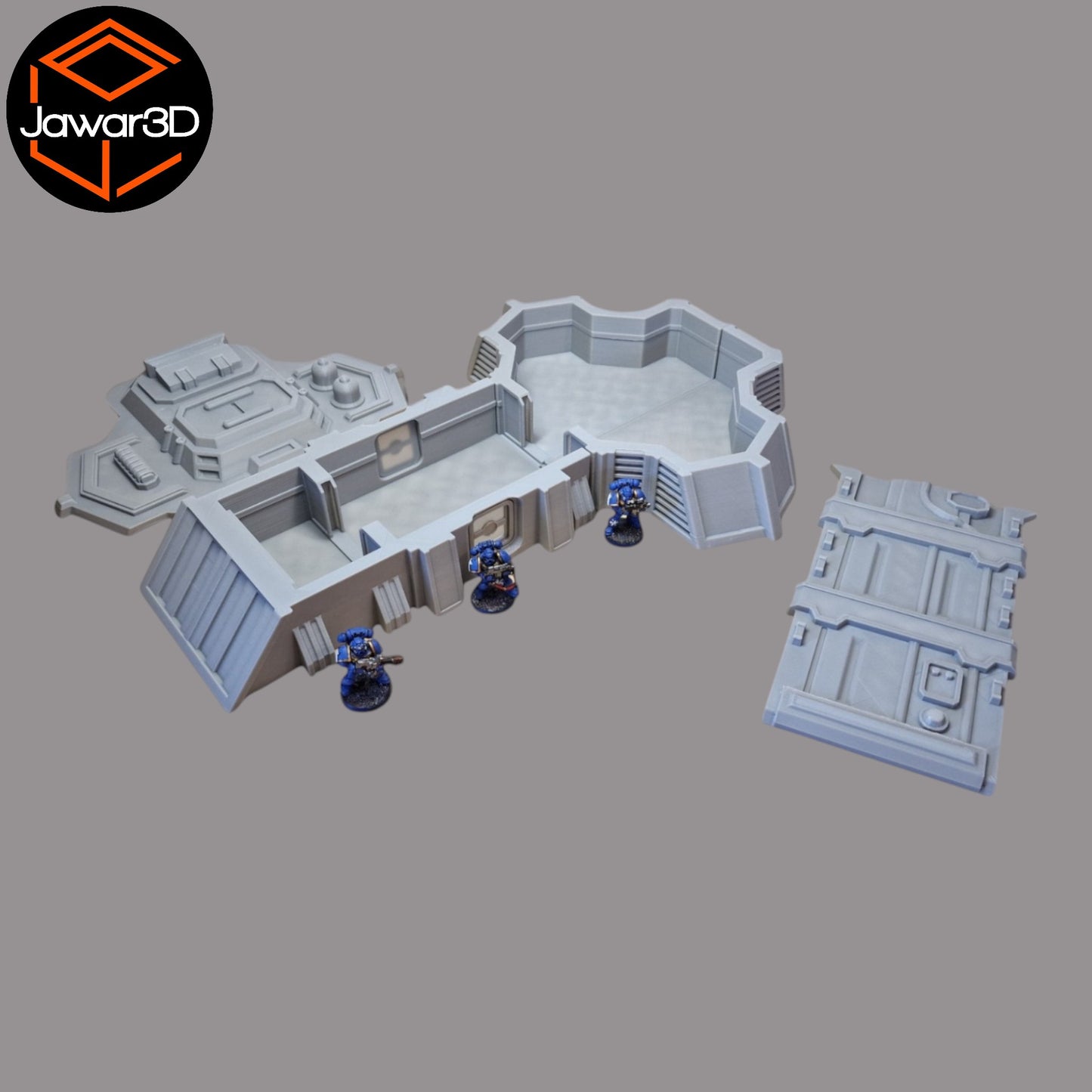 Wargaming 28mm scatter terrain scenery showing 3D-printed item that is compatible with games such as Warhammer 40K, Star Wars Legions, D+D, Dungeons and Dragons, Sci-Fi, Fantasy and other miniature tabletop games. Brand Jawar3d found at www.jawar3d.co.uk.