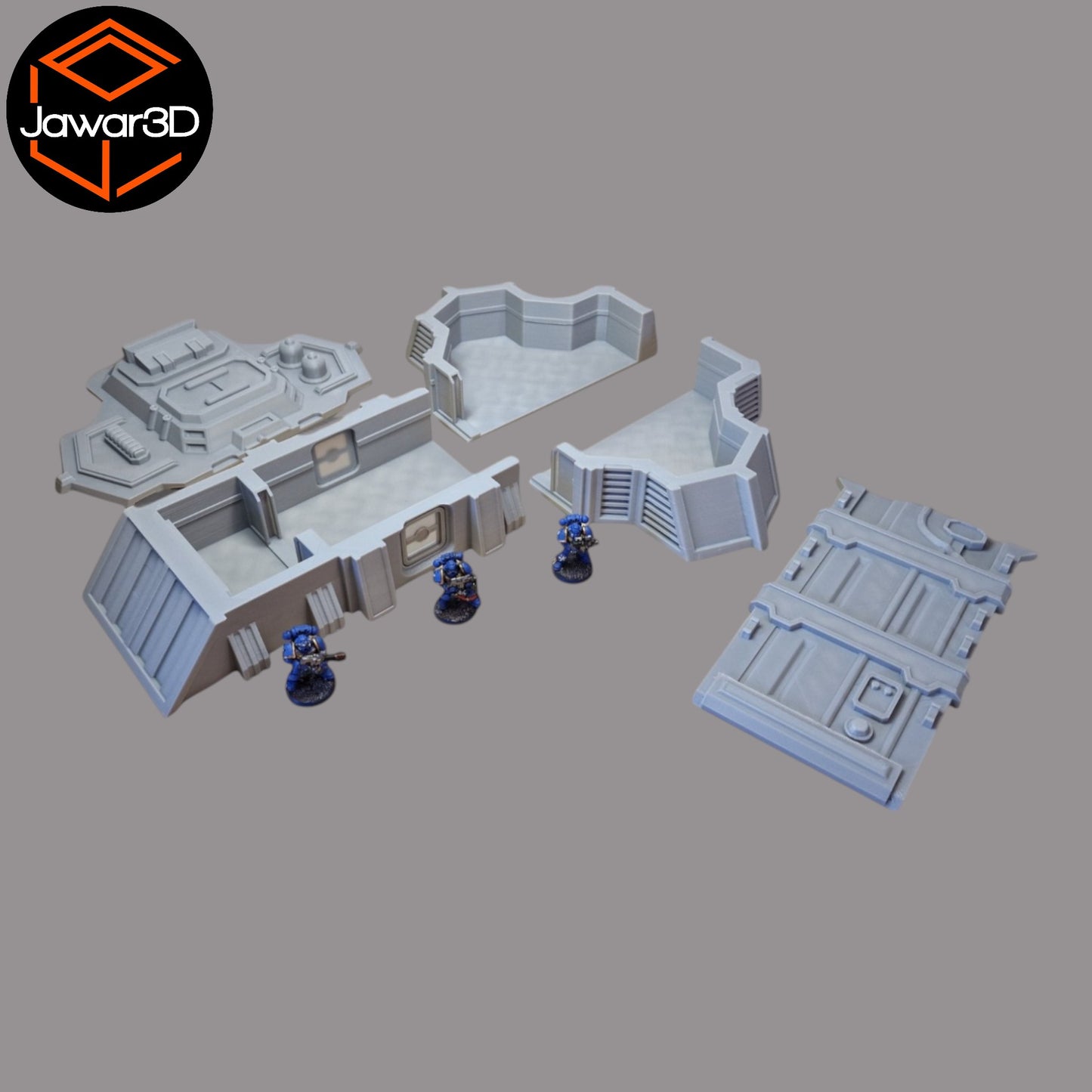 Wargaming 28mm scatter terrain scenery showing 3D-printed item that is compatible with games such as Warhammer 40K, Star Wars Legions, D+D, Dungeons and Dragons, Sci-Fi, Fantasy and other miniature tabletop games. Brand Jawar3d found at www.jawar3d.co.uk.