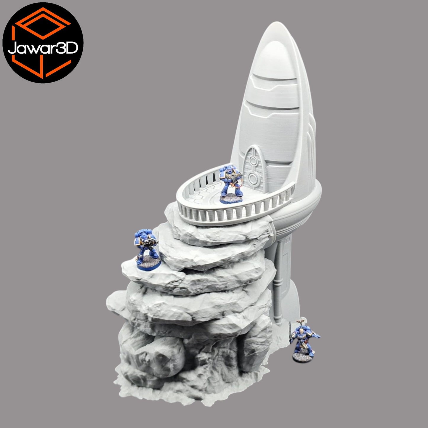 Wargaming 28mm scatter terrain scenery showing 3D-printed item that is compatible with games such as Warhammer 40K, Star Wars Legions, D+D, Dungeons and Dragons, Sci-Fi, Fantasy and other miniature tabletop games. Brand Jawar3d found at www.jawar3d.co.uk.