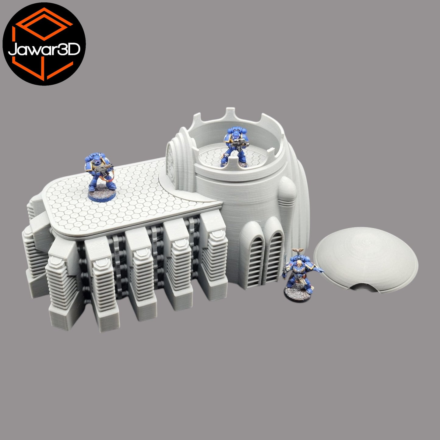 Wargaming 28mm scatter terrain scenery showing 3D-printed item that is compatible with games such as Warhammer 40K, Star Wars Legions, D+D, Dungeons and Dragons, Sci-Fi, Fantasy and other miniature tabletop games. Brand Jawar3d found at www.jawar3d.co.uk.
