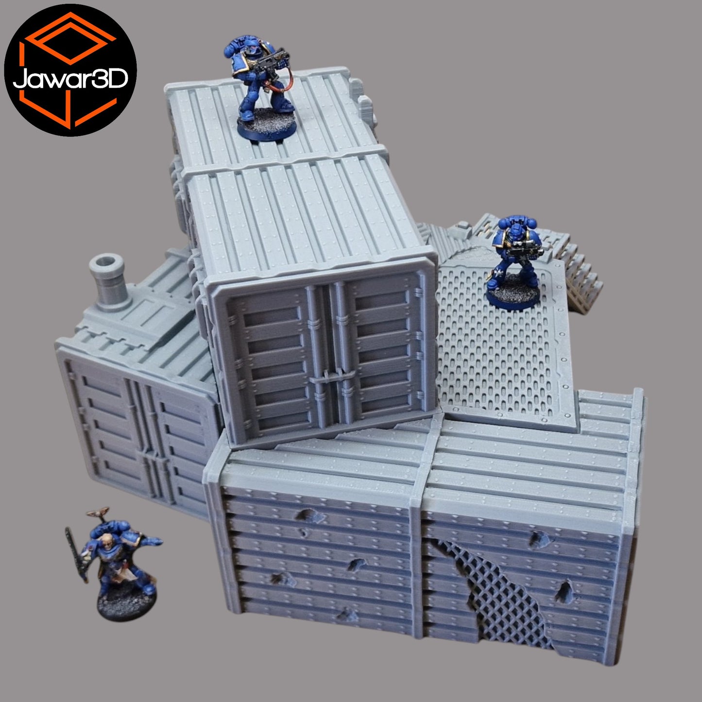 Wargaming 28mm scatter terrain scenery showing 3D-printed item that is compatible with games such as Warhammer 40K, Star Wars Legions, D+D, Dungeons and Dragons, Sci-Fi, Fantasy and other miniature tabletop games. Brand Jawar3d found at www.jawar3d.co.uk.