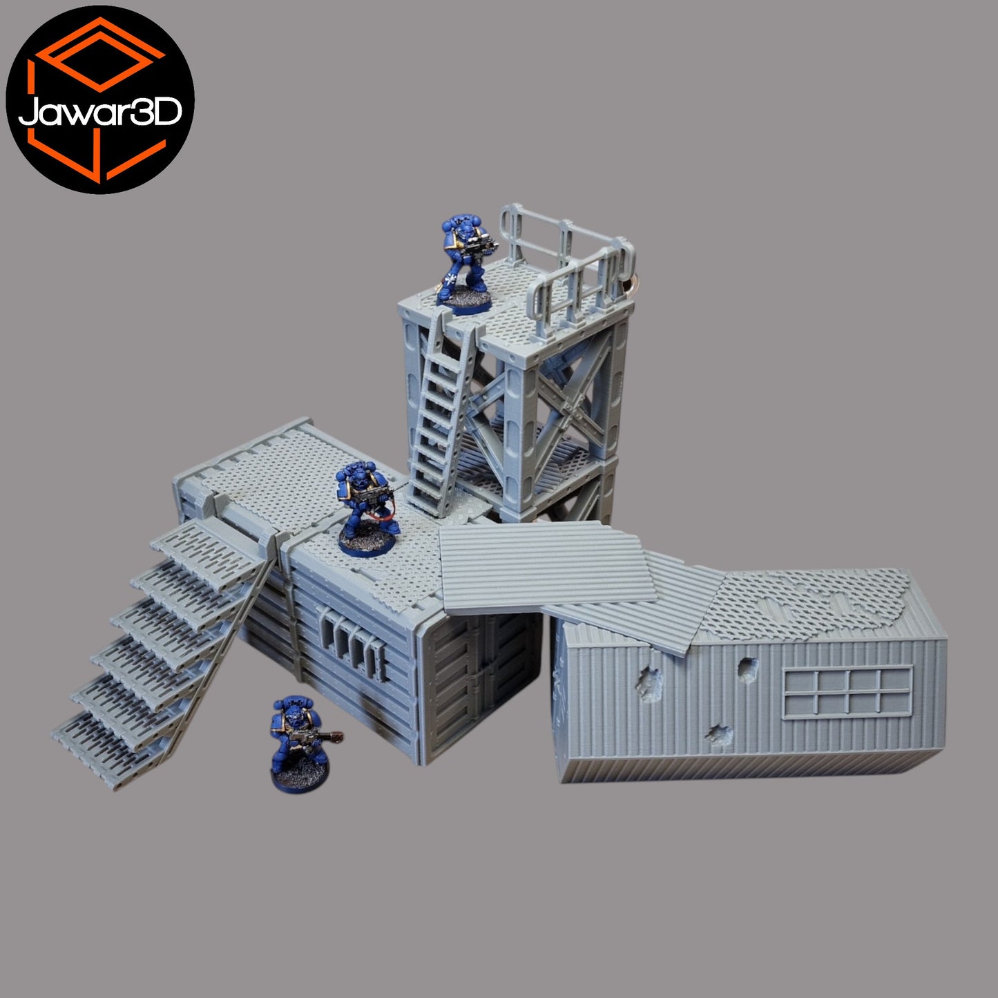 Wargaming 28mm scatter terrain scenery showing 3D-printed item that is compatible with games such as Warhammer 40K, Star Wars Legions, D+D, Dungeons and Dragons, Sci-Fi, Fantasy and other miniature tabletop games. Brand Jawar3d found at www.jawar3d.co.uk.