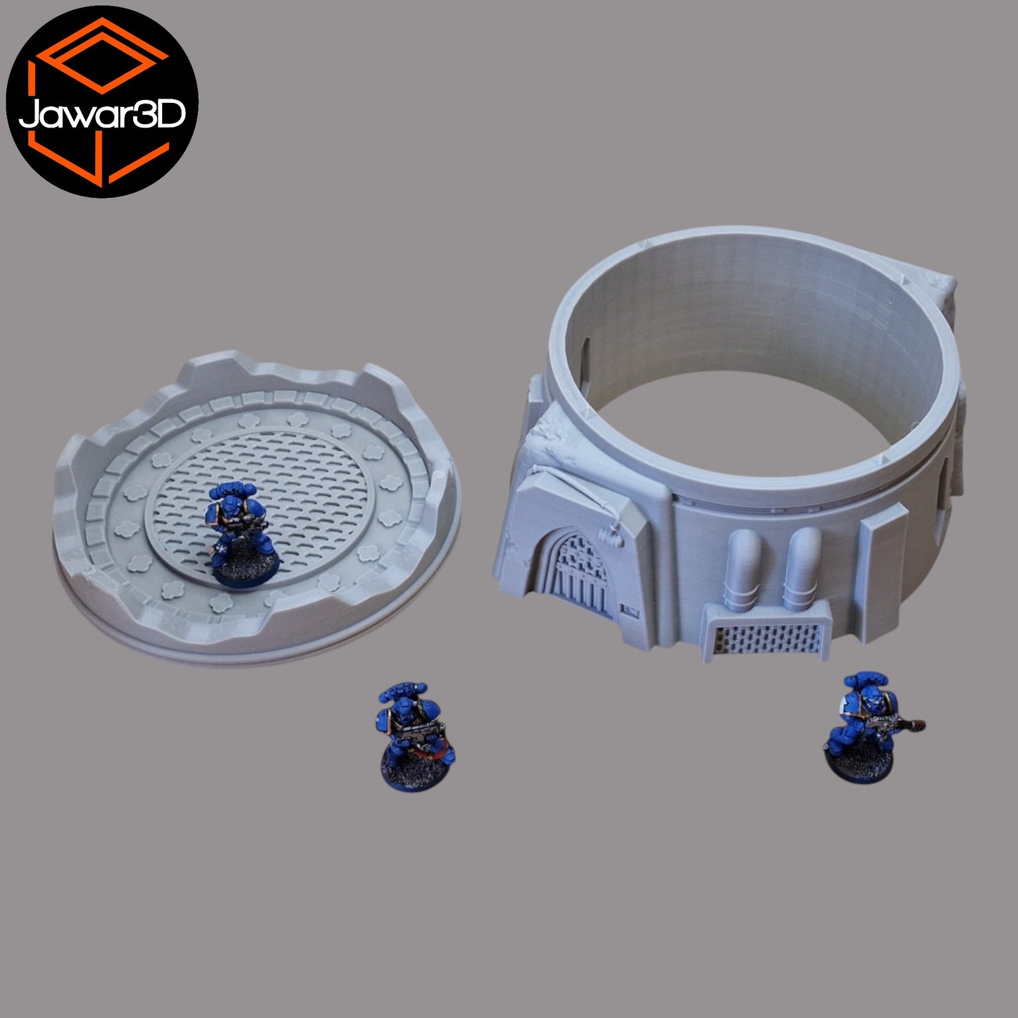 Wargaming 28mm scatter terrain scenery showing 3D-printed item that is compatible with games such as Warhammer 40K, Star Wars Legions, D+D, Dungeons and Dragons, Sci-Fi, Fantasy and other miniature tabletop games. Brand Jawar3d found at www.jawar3d.co.uk.