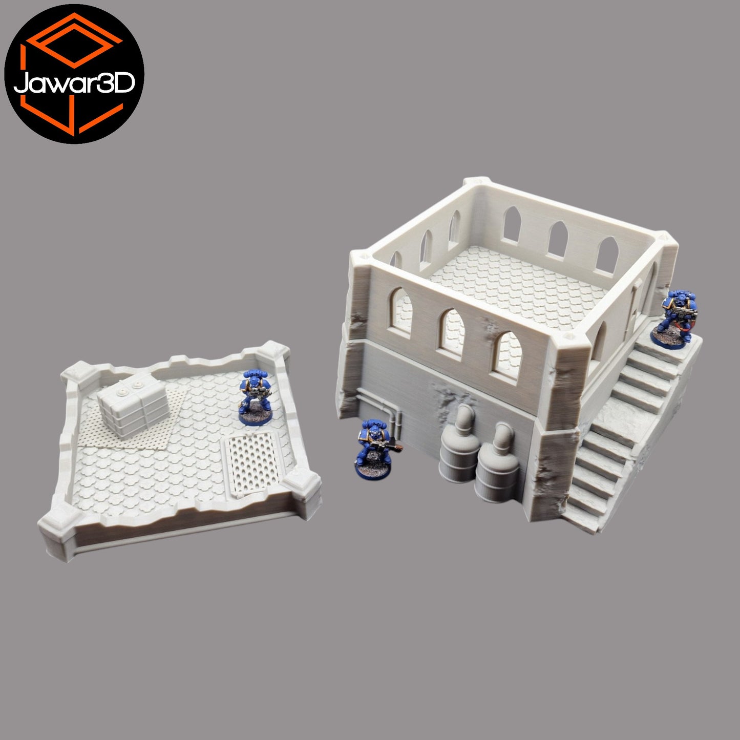 Wargaming 28mm scatter terrain scenery showing 3D-printed item that is compatible with games such as Warhammer 40K, Star Wars Legions, D+D, Dungeons and Dragons, Sci-Fi, Fantasy and other miniature tabletop games. Brand Jawar3d found at www.jawar3d.co.uk.