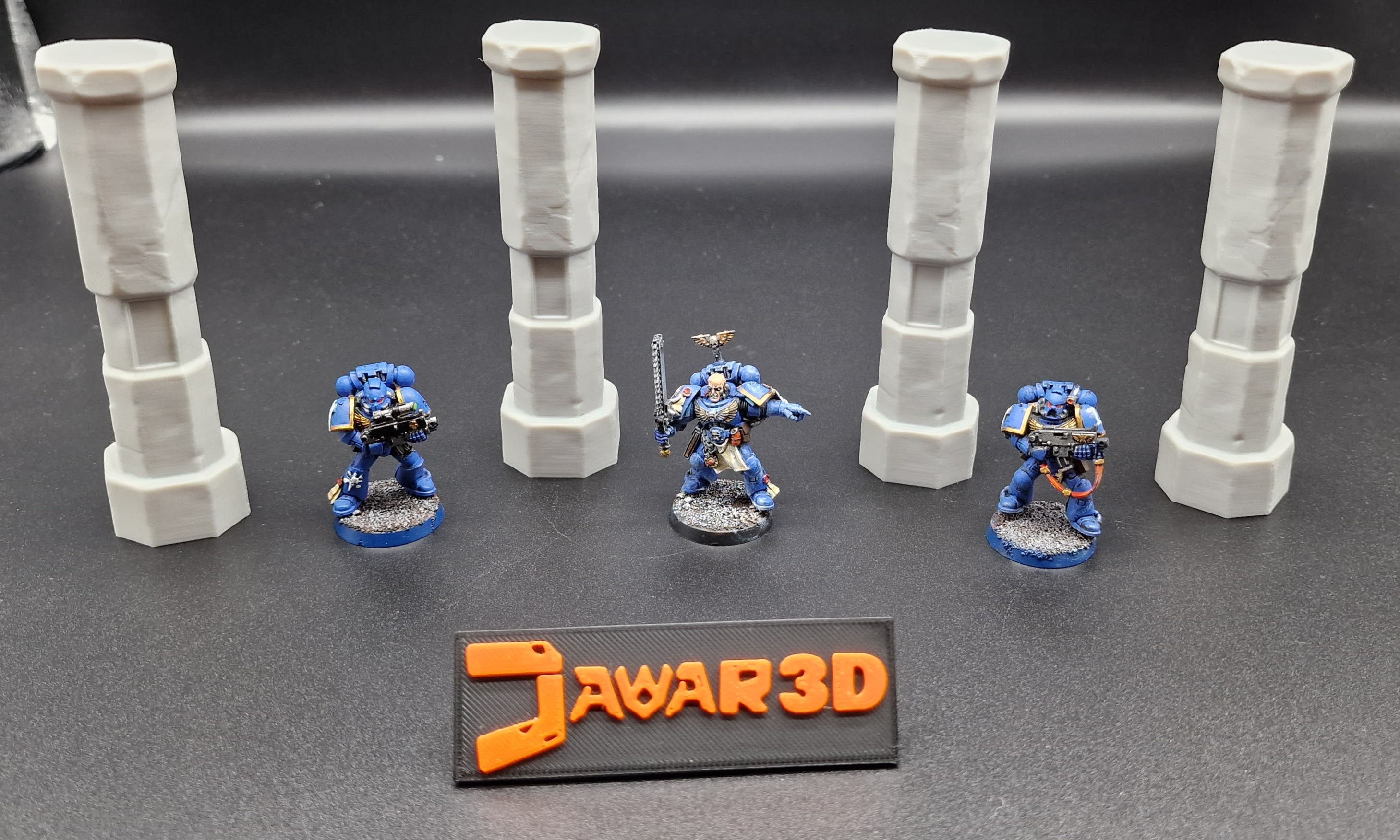 Dark Elves Corruption Island & Pillars Terrain – 3D Printed Scenery For DND, Warhammer 28mm Miniatures