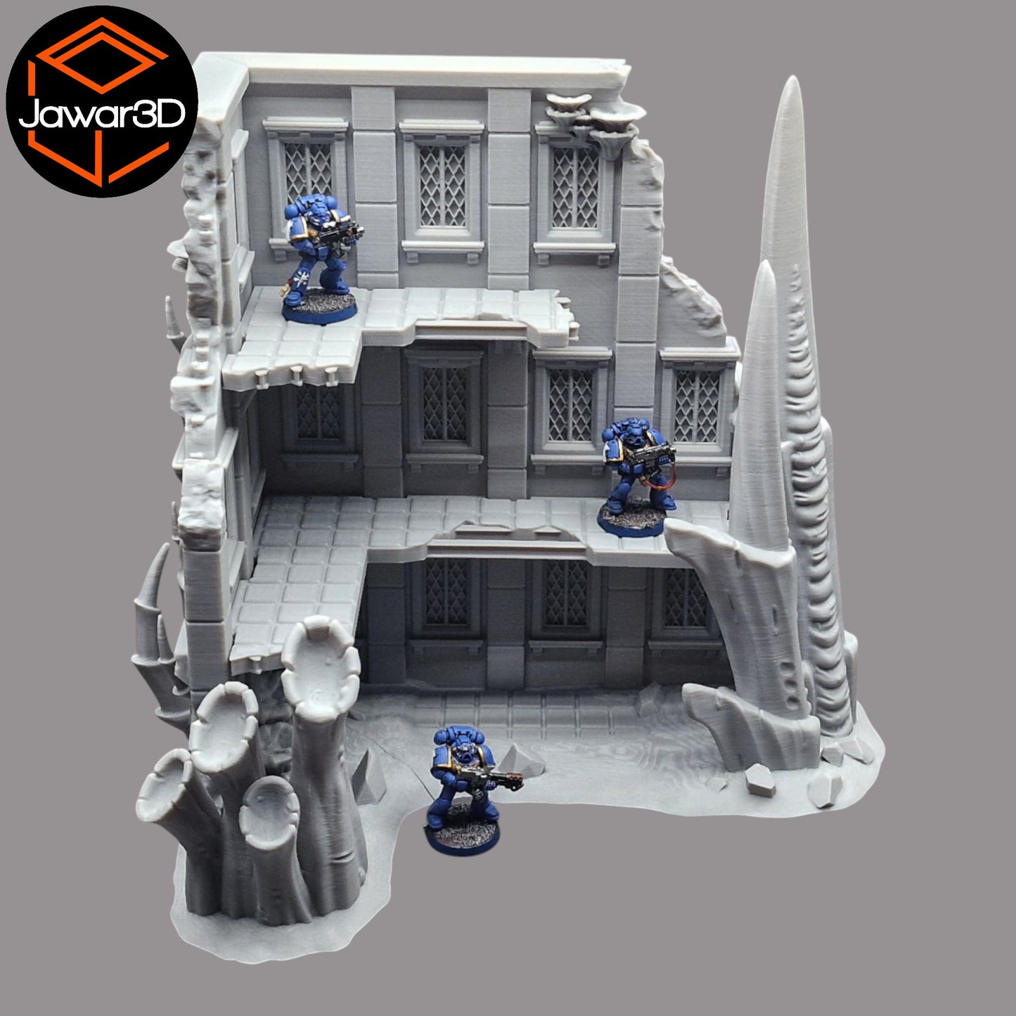 Wargaming 28mm scatter terrain scenery showing 3D-printed item that is compatible with games such as Warhammer 40K, Star Wars Legions, D+D, Dungeons and Dragons, Sci-Fi, Fantasy and other miniature tabletop games. Brand Jawar3d found at www.jawar3d.co.uk.