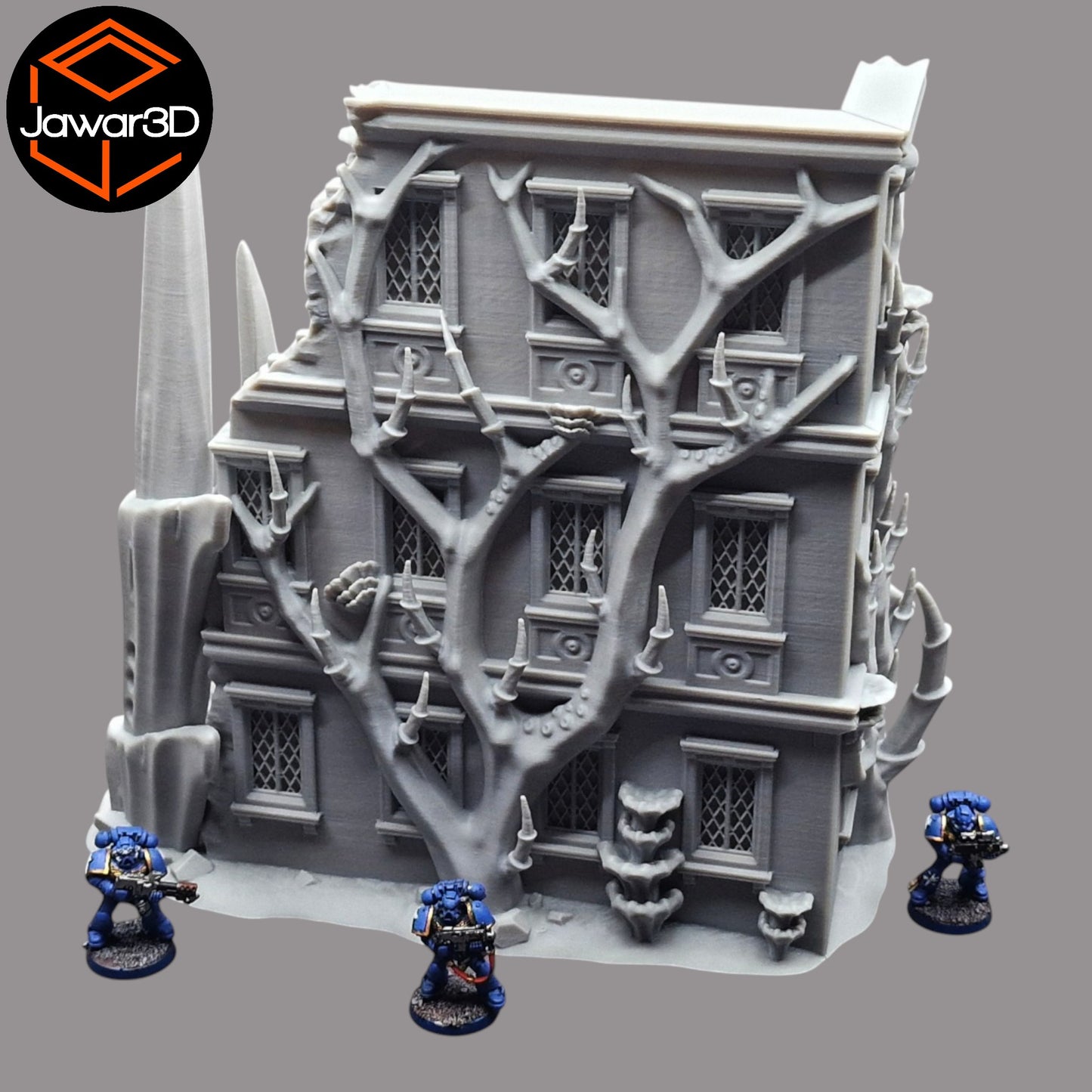 Wargaming 28mm scatter terrain scenery showing 3D-printed item that is compatible with games such as Warhammer 40K, Star Wars Legions, D+D, Dungeons and Dragons, Sci-Fi, Fantasy and other miniature tabletop games. Brand Jawar3d found at www.jawar3d.co.uk.