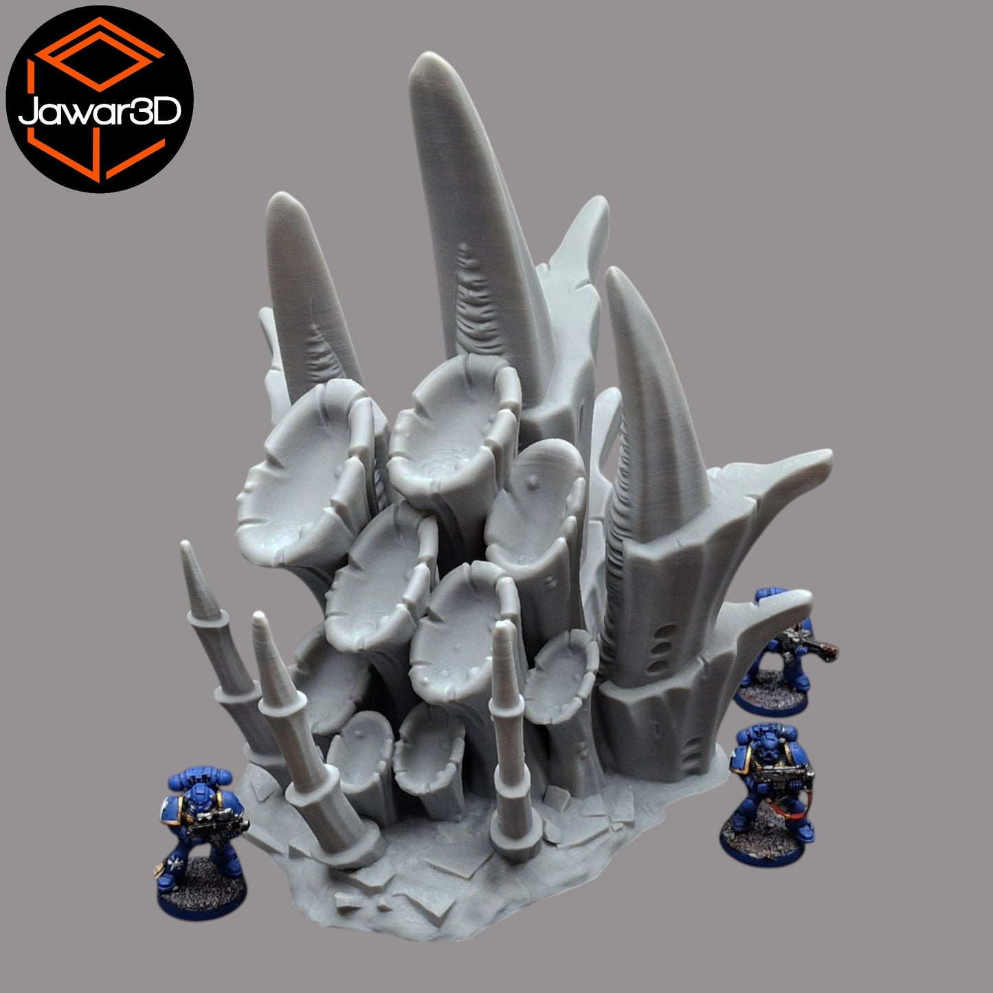 Wargaming 28mm scatter terrain scenery showing 3D-printed item that is compatible with games such as Warhammer 40K, Star Wars Legions, D+D, Dungeons and Dragons, Sci-Fi, Fantasy and other miniature tabletop games. Brand Jawar3d found at www.jawar3d.co.uk.
