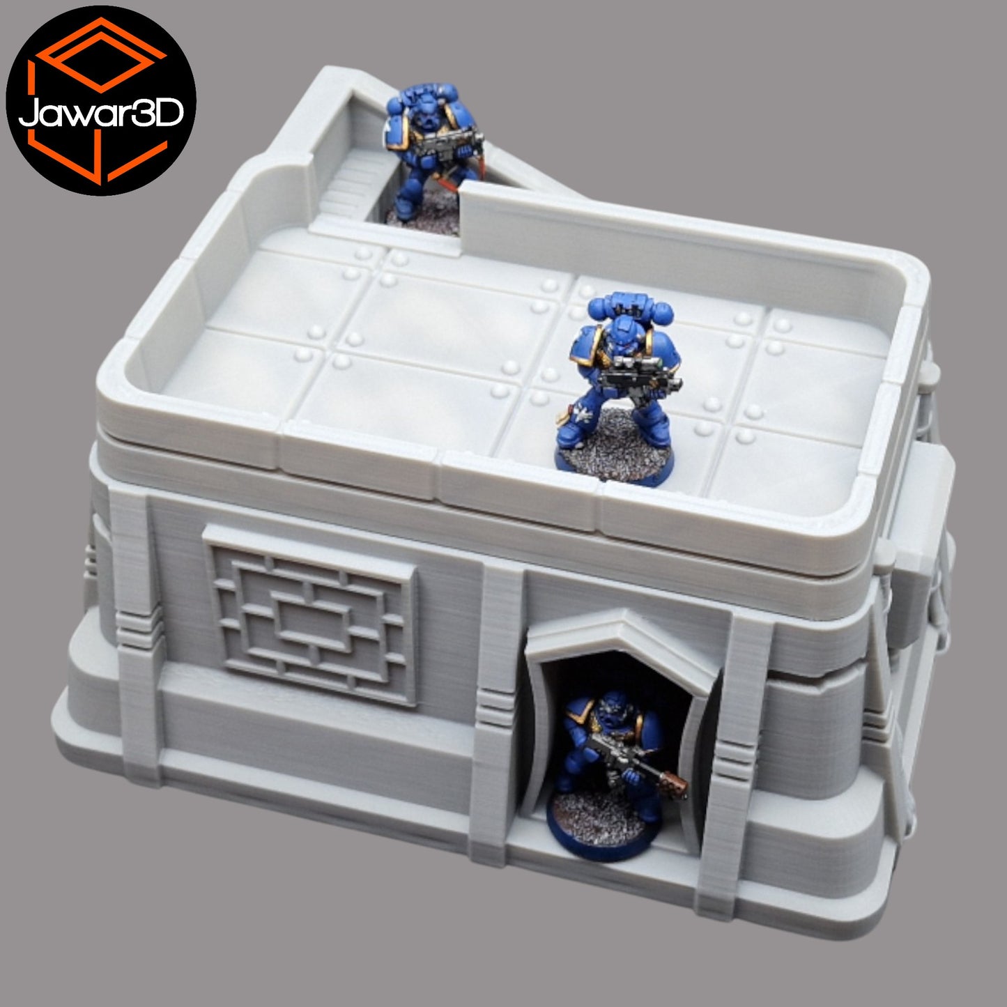 Wargaming 28mm scatter terrain scenery showing 3D-printed item that is compatible with games such as Warhammer 40K, Star Wars Legions, D+D, Dungeons and Dragons, Sci-Fi, Fantasy and other miniature tabletop games. Brand Jawar3d found at www.jawar3d.co.uk.