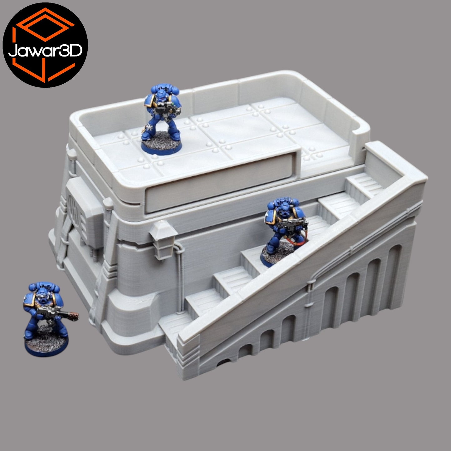 Wargaming 28mm scatter terrain scenery showing 3D-printed item that is compatible with games such as Warhammer 40K, Star Wars Legions, D+D, Dungeons and Dragons, Sci-Fi, Fantasy and other miniature tabletop games. Brand Jawar3d found at www.jawar3d.co.uk.