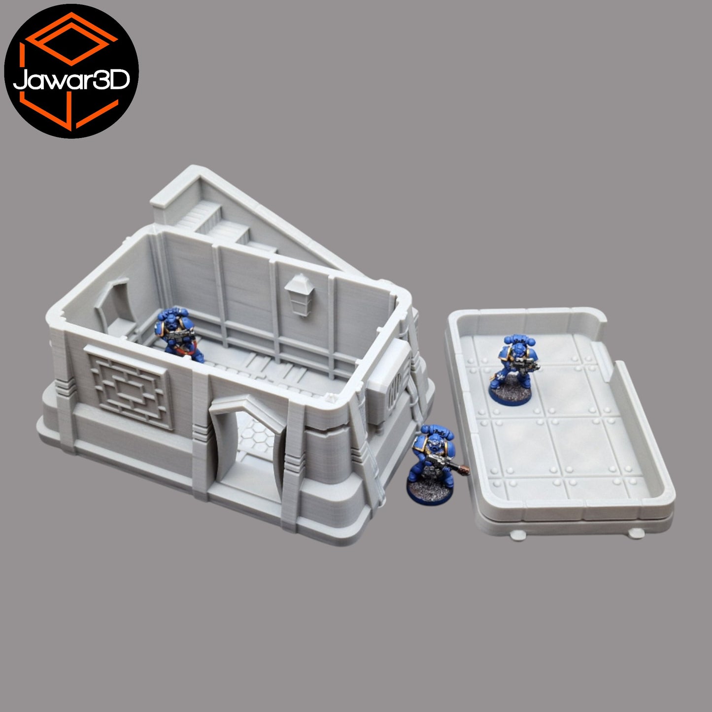 Wargaming 28mm scatter terrain scenery showing 3D-printed item that is compatible with games such as Warhammer 40K, Star Wars Legions, D+D, Dungeons and Dragons, Sci-Fi, Fantasy and other miniature tabletop games. Brand Jawar3d found at www.jawar3d.co.uk.