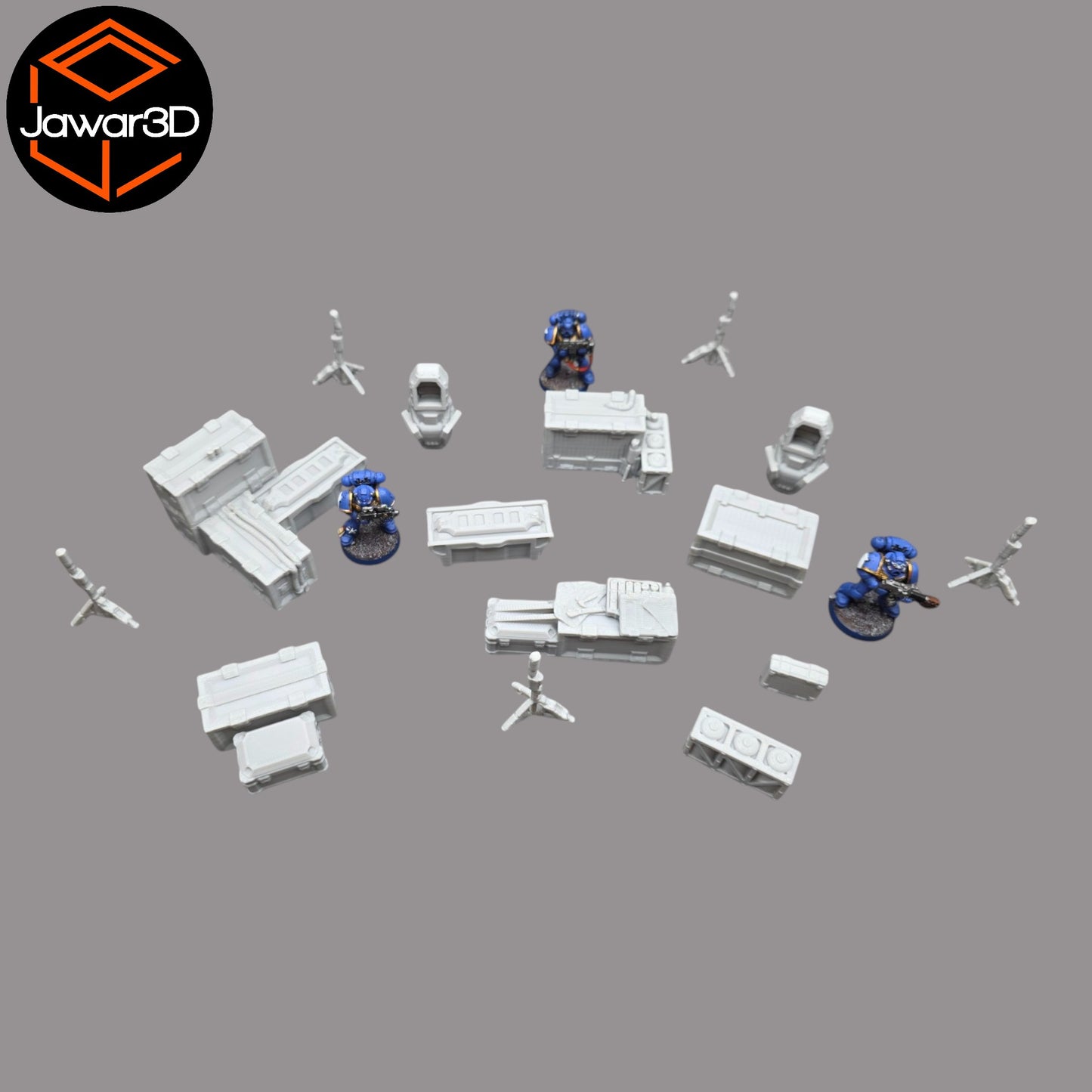 Wargaming 28mm scatter terrain scenery showing 3D-printed item that is compatible with games such as Warhammer 40K, Star Wars Legions, D+D, Dungeons and Dragons, Sci-Fi, Fantasy and other miniature tabletop games. Brand Jawar3d found at www.jawar3d.co.uk.