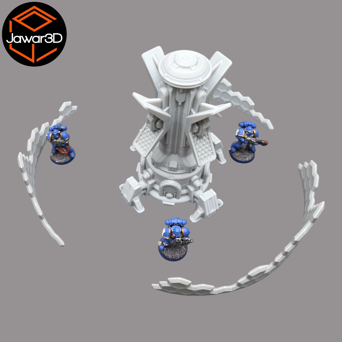 Wargaming 28mm scatter terrain scenery showing 3D-printed item that is compatible with games such as Warhammer 40K, Star Wars Legions, D+D, Dungeons and Dragons, Sci-Fi, Fantasy and other miniature tabletop games. Brand Jawar3d found at www.jawar3d.co.uk.