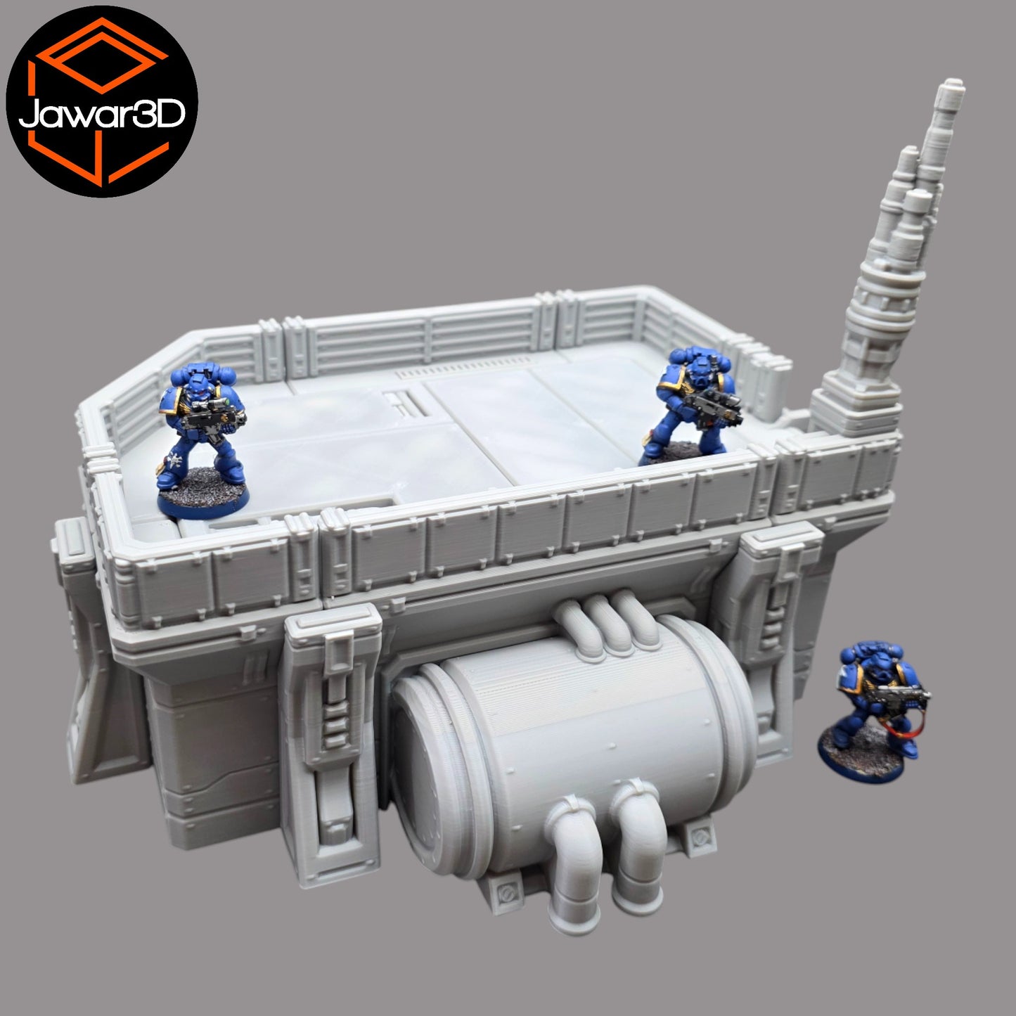 Wargaming 28mm scatter terrain scenery showing 3D-printed item that is compatible with games such as Warhammer 40K, Star Wars Legions, D+D, Dungeons and Dragons, Sci-Fi, Fantasy and other miniature tabletop games. Brand Jawar3d found at www.jawar3d.co.uk.