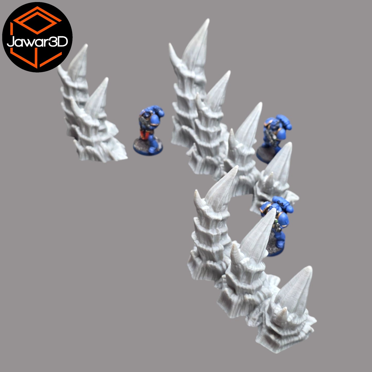 Wargaming 28mm scatter terrain scenery showing 3D-printed item that is compatible with games such as Warhammer 40K, Star Wars Legions, D+D, Dungeons and Dragons, Sci-Fi, Fantasy and other miniature tabletop games. Brand Jawar3d found at www.jawar3d.co.uk.