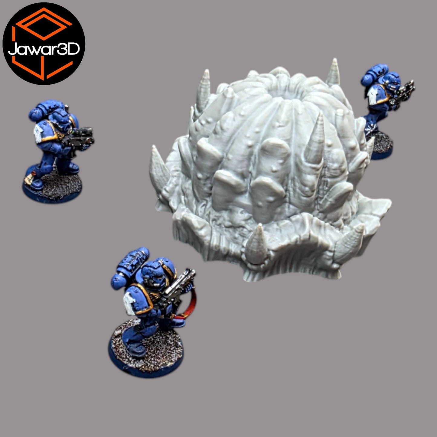 Wargaming 28mm scatter terrain scenery showing 3D-printed item that is compatible with games such as Warhammer 40K, Star Wars Legions, D+D, Dungeons and Dragons, Sci-Fi, Fantasy and other miniature tabletop games. Brand Jawar3d found at www.jawar3d.co.uk.