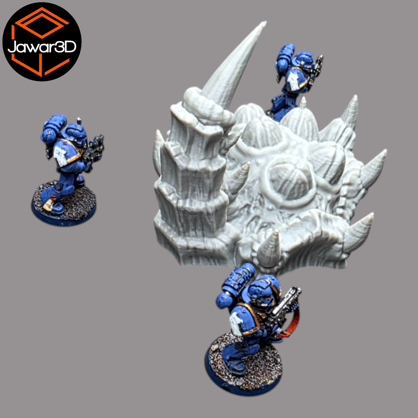 Wargaming 28mm scatter terrain scenery showing 3D-printed item that is compatible with games such as Warhammer 40K, Star Wars Legions, D+D, Dungeons and Dragons, Sci-Fi, Fantasy and other miniature tabletop games. Brand Jawar3d found at www.jawar3d.co.uk.