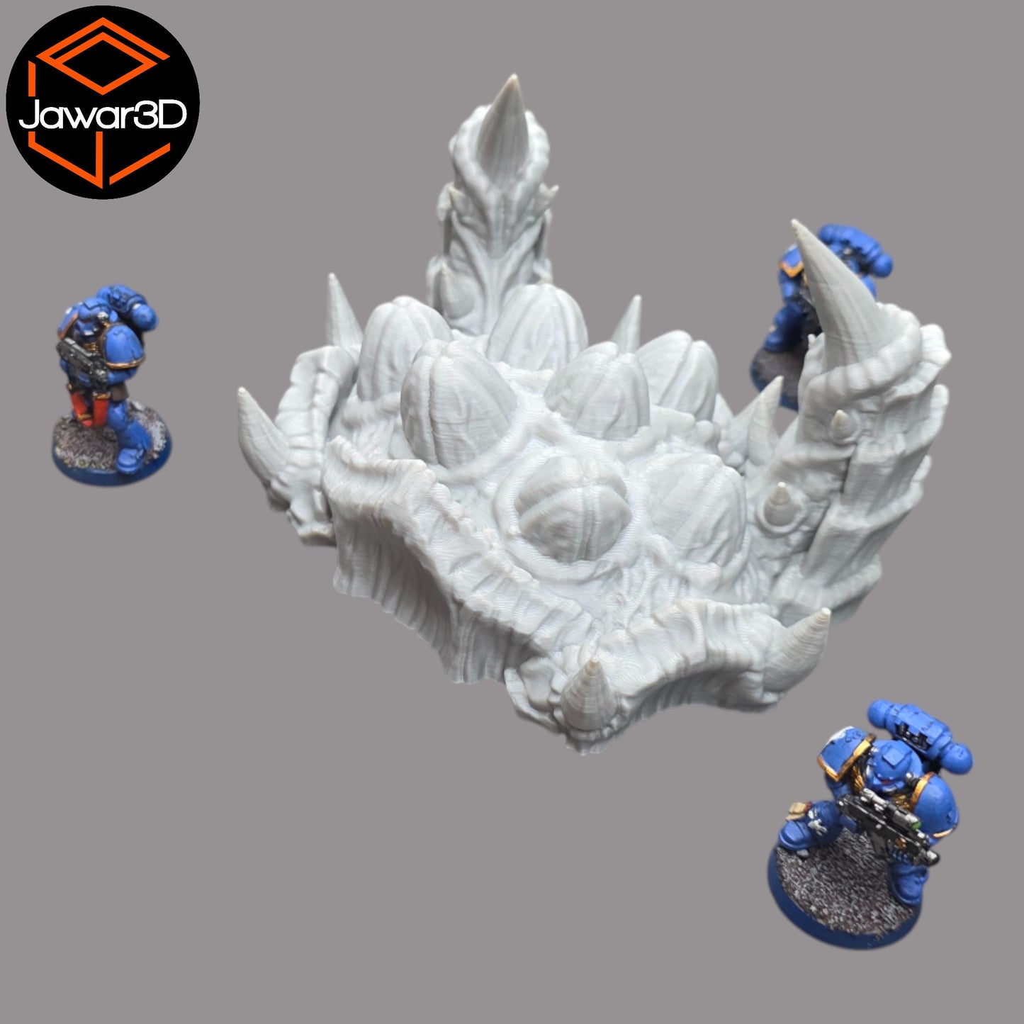 Wargaming 28mm scatter terrain scenery showing 3D-printed item that is compatible with games such as Warhammer 40K, Star Wars Legions, D+D, Dungeons and Dragons, Sci-Fi, Fantasy and other miniature tabletop games. Brand Jawar3d found at www.jawar3d.co.uk.