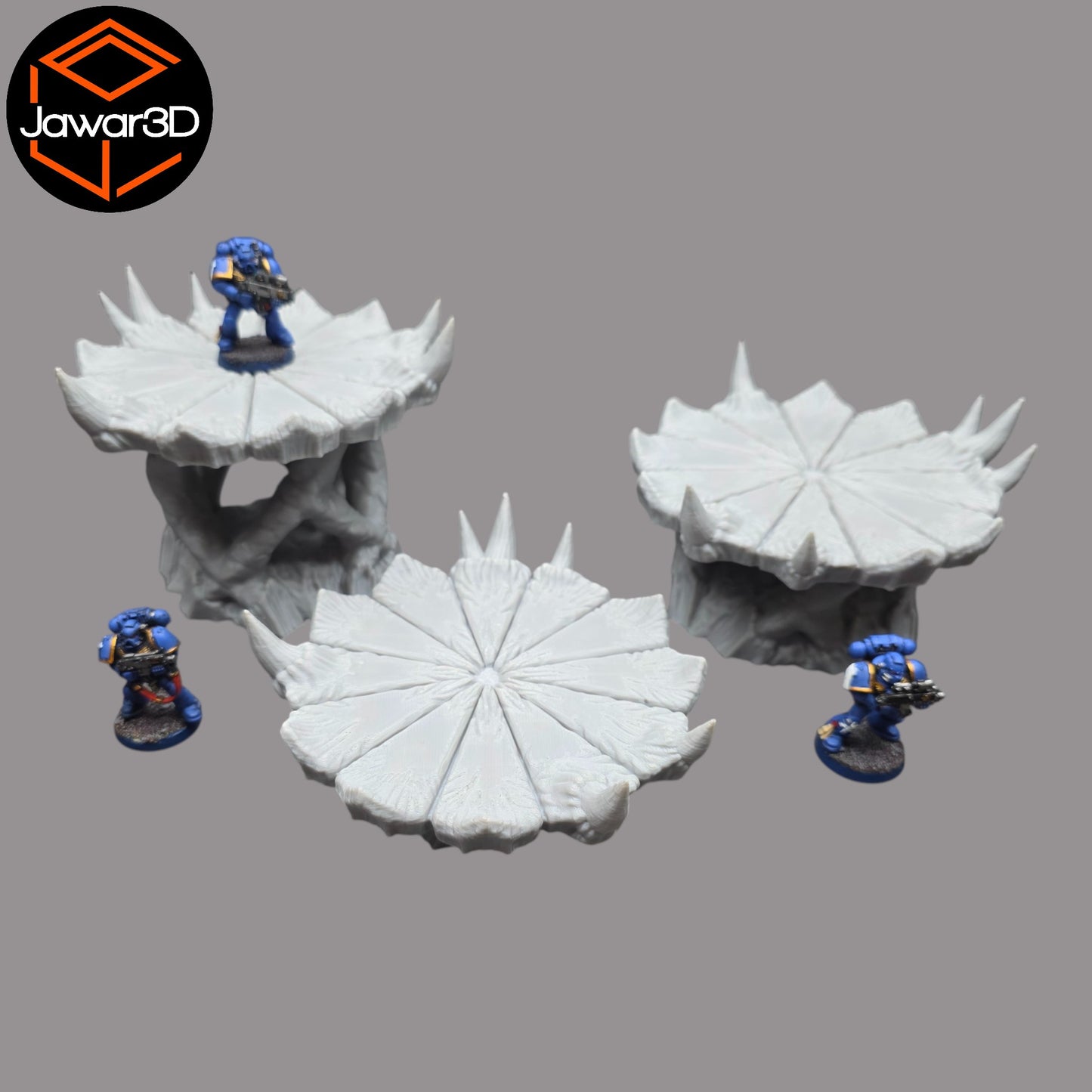 Wargaming 28mm scatter terrain scenery showing 3D-printed item that is compatible with games such as Warhammer 40K, Star Wars Legions, D+D, Dungeons and Dragons, Sci-Fi, Fantasy and other miniature tabletop games. Brand Jawar3d found at www.jawar3d.co.uk.