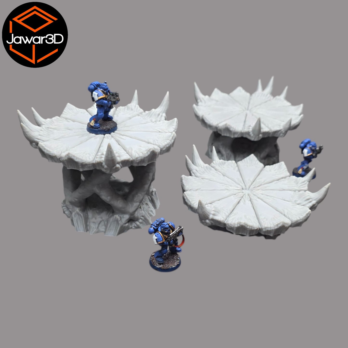 Wargaming 28mm scatter terrain scenery showing 3D-printed item that is compatible with games such as Warhammer 40K, Star Wars Legions, D+D, Dungeons and Dragons, Sci-Fi, Fantasy and other miniature tabletop games. Brand Jawar3d found at www.jawar3d.co.uk.