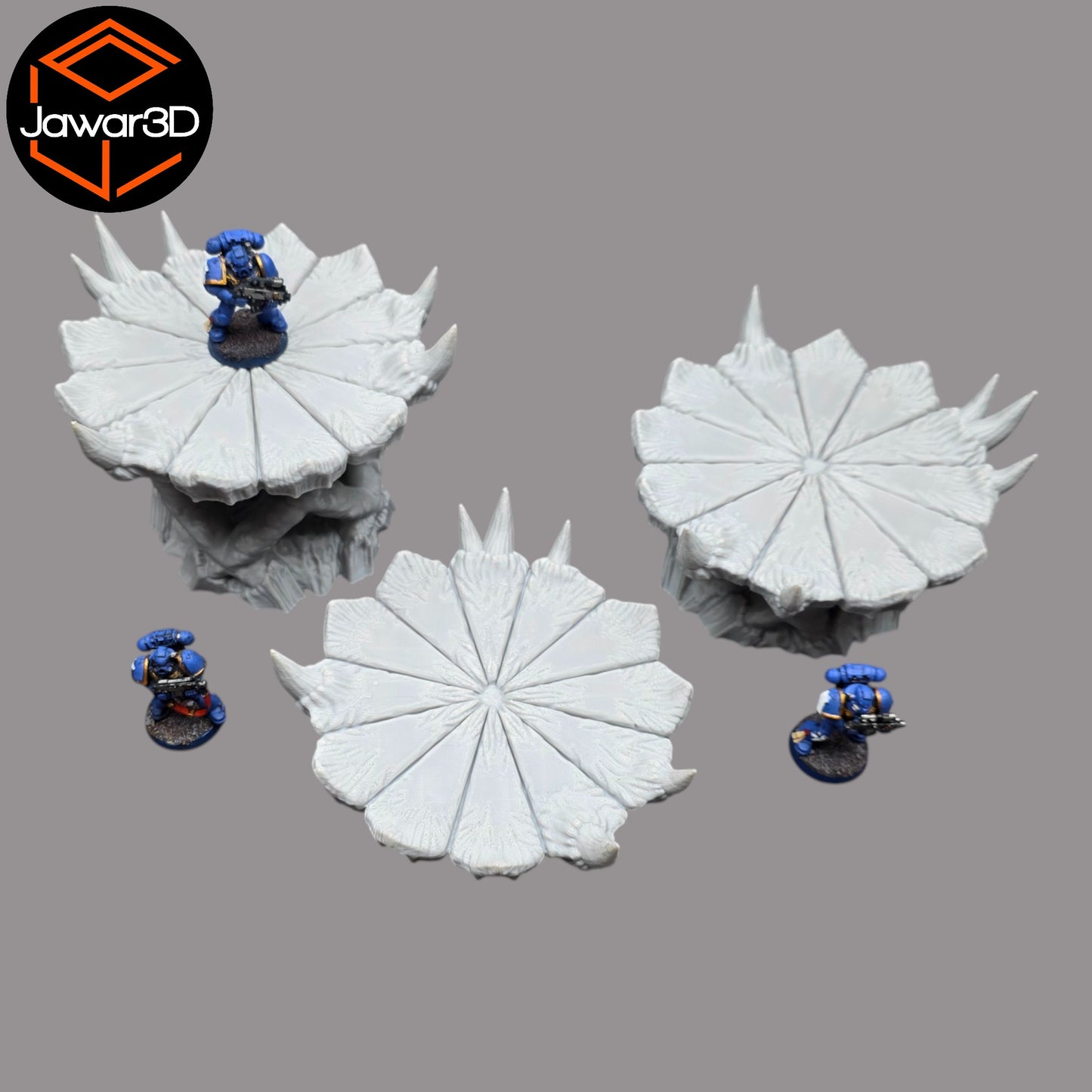 Wargaming 28mm scatter terrain scenery showing 3D-printed item that is compatible with games such as Warhammer 40K, Star Wars Legions, D+D, Dungeons and Dragons, Sci-Fi, Fantasy and other miniature tabletop games. Brand Jawar3d found at www.jawar3d.co.uk.