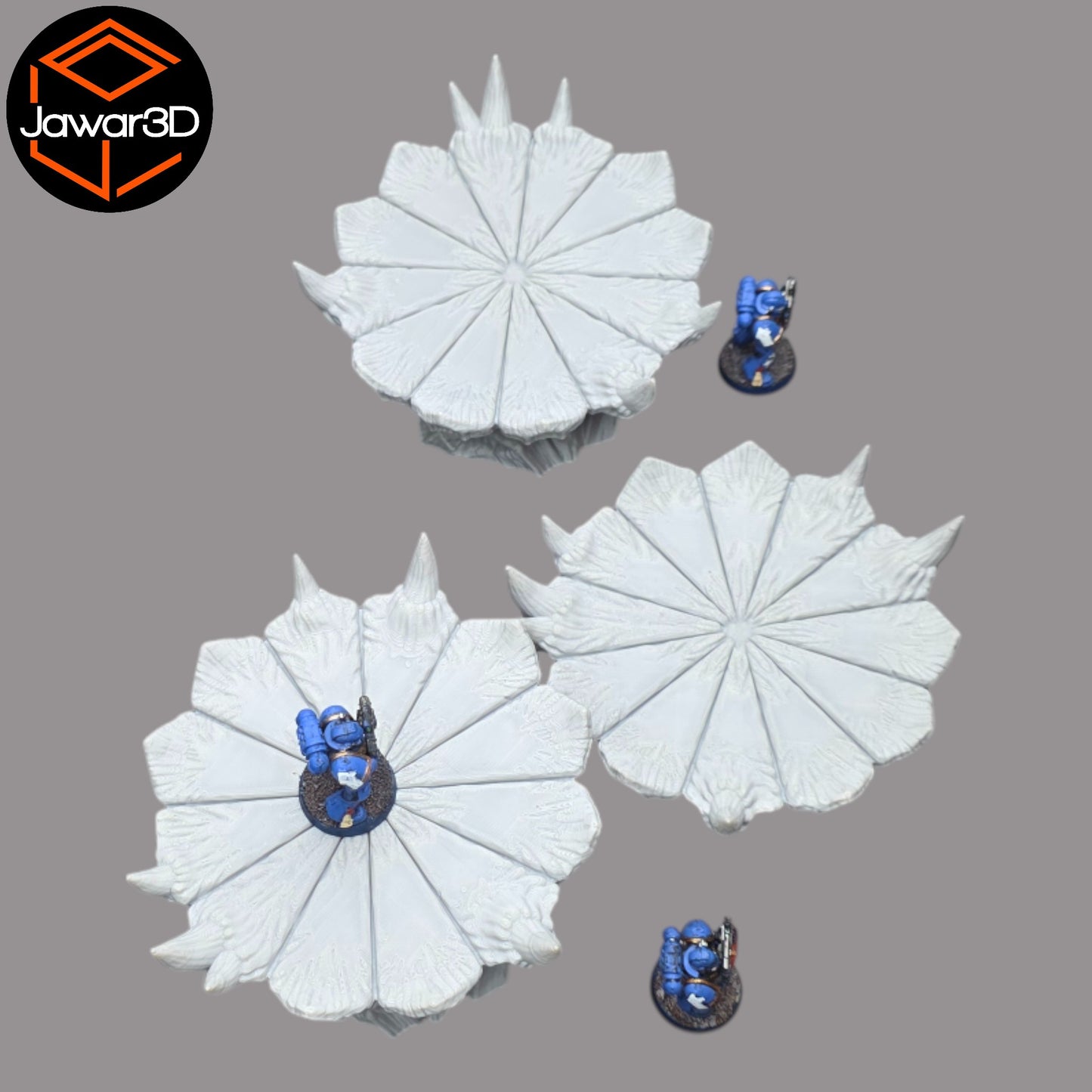 Wargaming 28mm scatter terrain scenery showing 3D-printed item that is compatible with games such as Warhammer 40K, Star Wars Legions, D+D, Dungeons and Dragons, Sci-Fi, Fantasy and other miniature tabletop games. Brand Jawar3d found at www.jawar3d.co.uk.