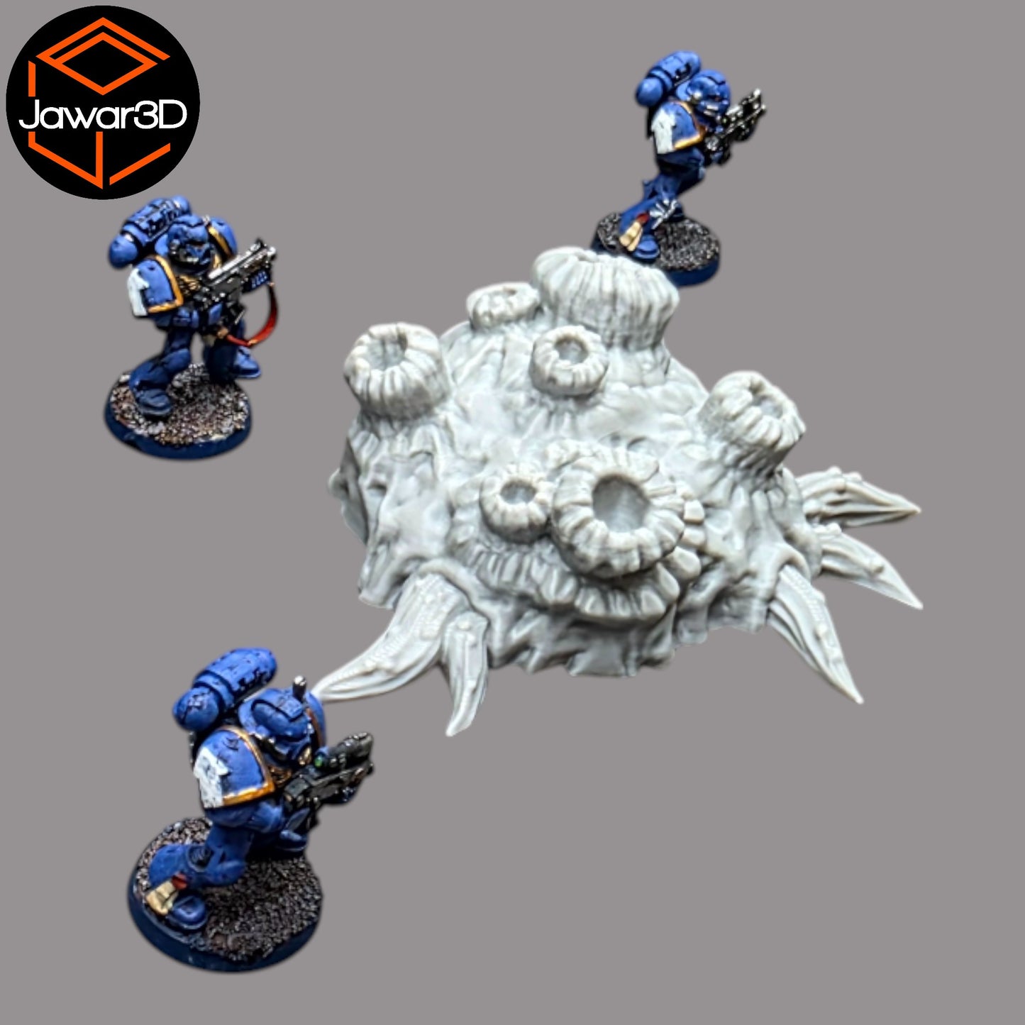Wargaming 28mm scatter terrain scenery showing 3D-printed item that is compatible with games such as Warhammer 40K, Star Wars Legions, D+D, Dungeons and Dragons, Sci-Fi, Fantasy and other miniature tabletop games. Brand Jawar3d found at www.jawar3d.co.uk.