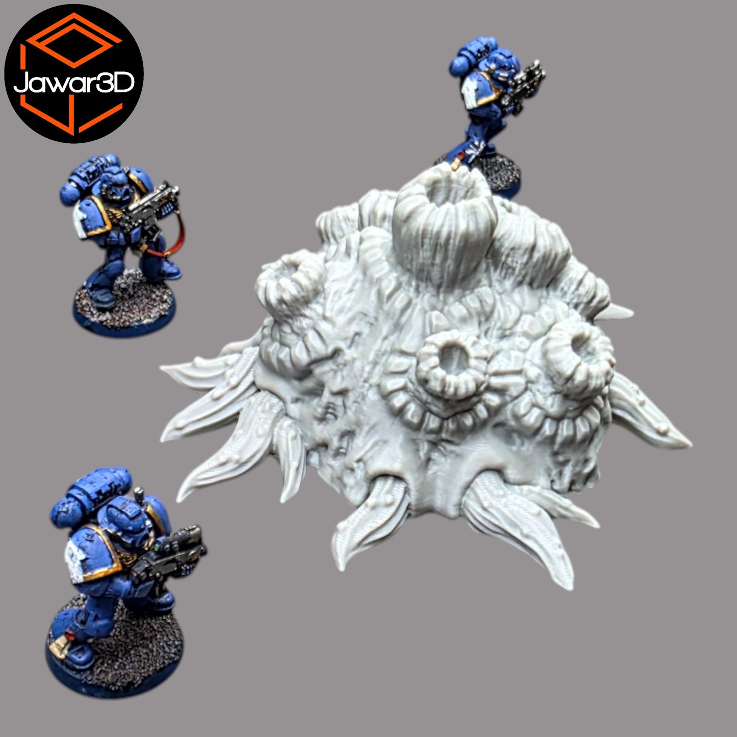 Wargaming 28mm scatter terrain scenery showing 3D-printed item that is compatible with games such as Warhammer 40K, Star Wars Legions, D+D, Dungeons and Dragons, Sci-Fi, Fantasy and other miniature tabletop games. Brand Jawar3d found at www.jawar3d.co.uk.