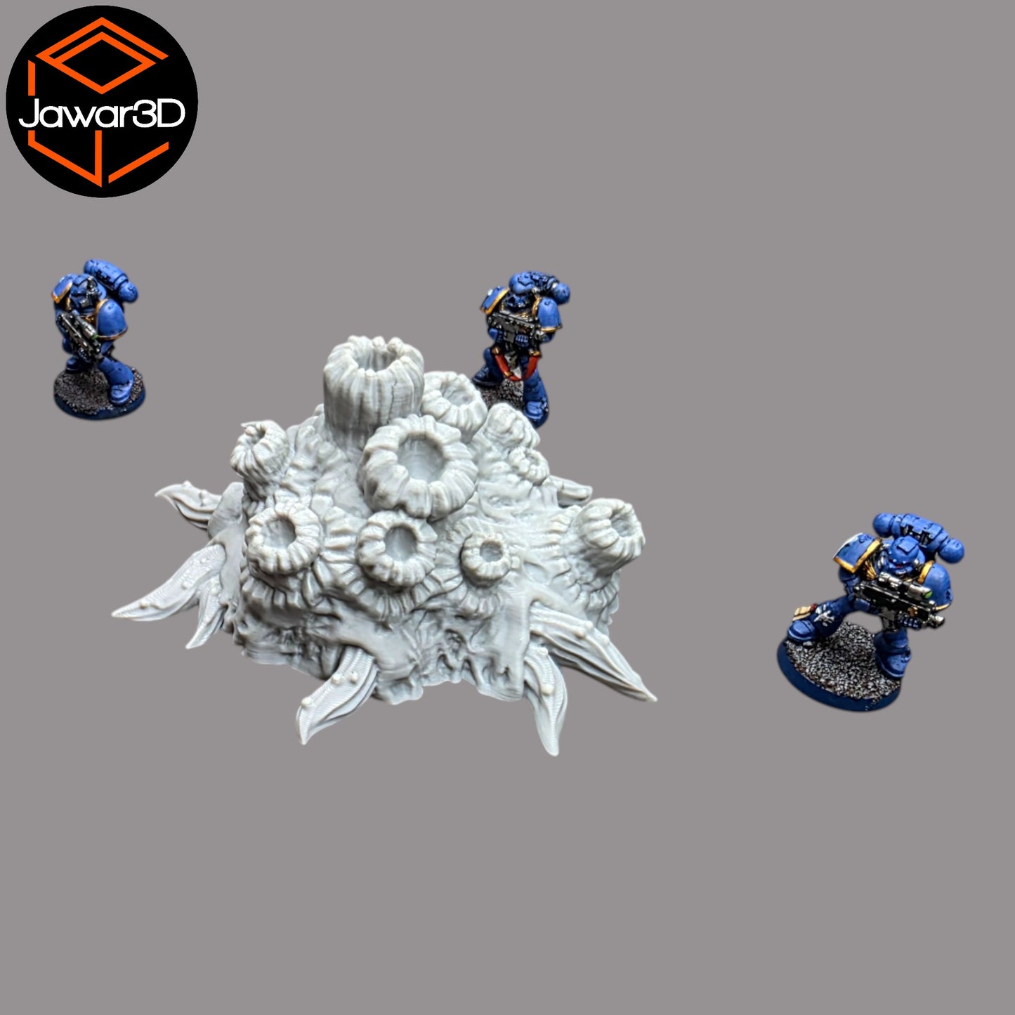Wargaming 28mm scatter terrain scenery showing 3D-printed item that is compatible with games such as Warhammer 40K, Star Wars Legions, D+D, Dungeons and Dragons, Sci-Fi, Fantasy and other miniature tabletop games. Brand Jawar3d found at www.jawar3d.co.uk.