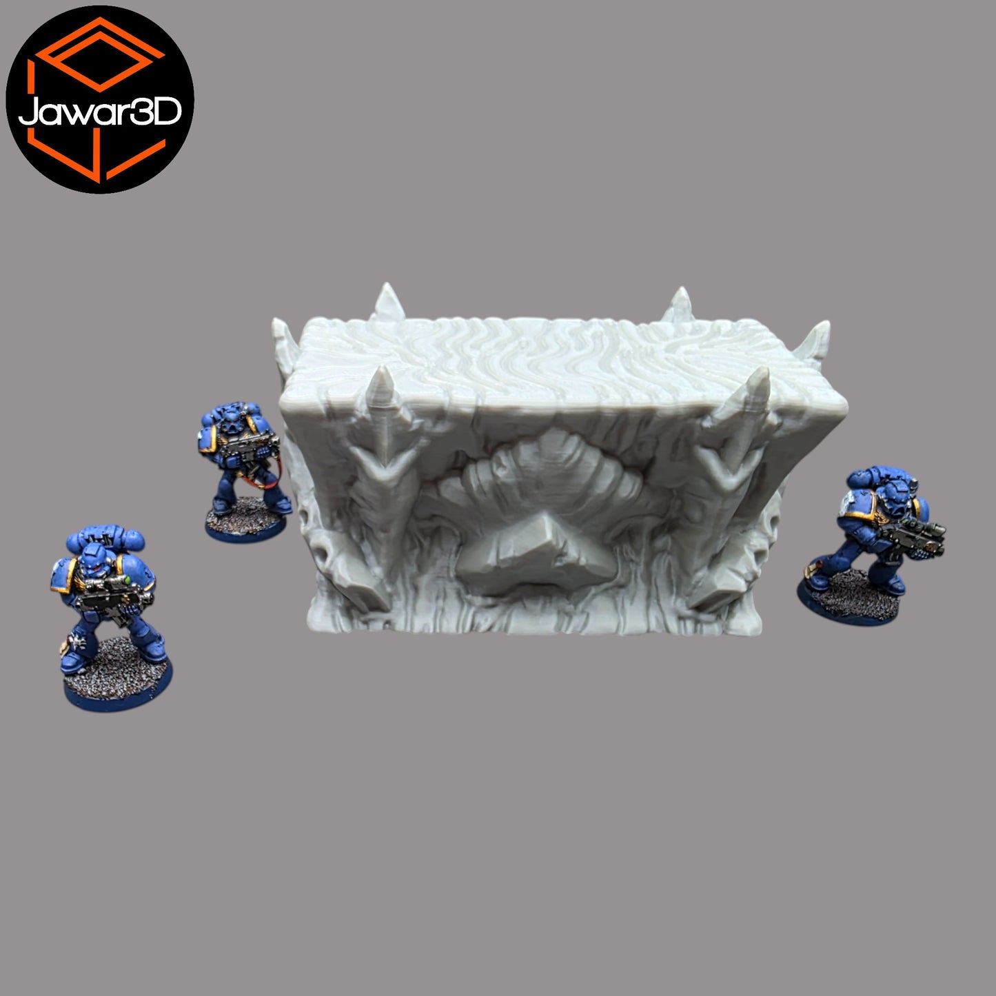 Wargaming 28mm scatter terrain scenery showing 3D-printed item that is compatible with games such as Warhammer 40K, Star Wars Legions, D+D, Dungeons and Dragons, Sci-Fi, Fantasy and other miniature tabletop games. Brand Jawar3d found at www.jawar3d.co.uk.