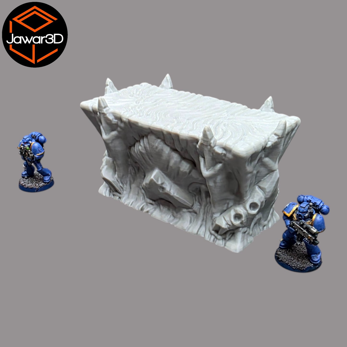 Wargaming 28mm scatter terrain scenery showing 3D-printed item that is compatible with games such as Warhammer 40K, Star Wars Legions, D+D, Dungeons and Dragons, Sci-Fi, Fantasy and other miniature tabletop games. Brand Jawar3d found at www.jawar3d.co.uk.
